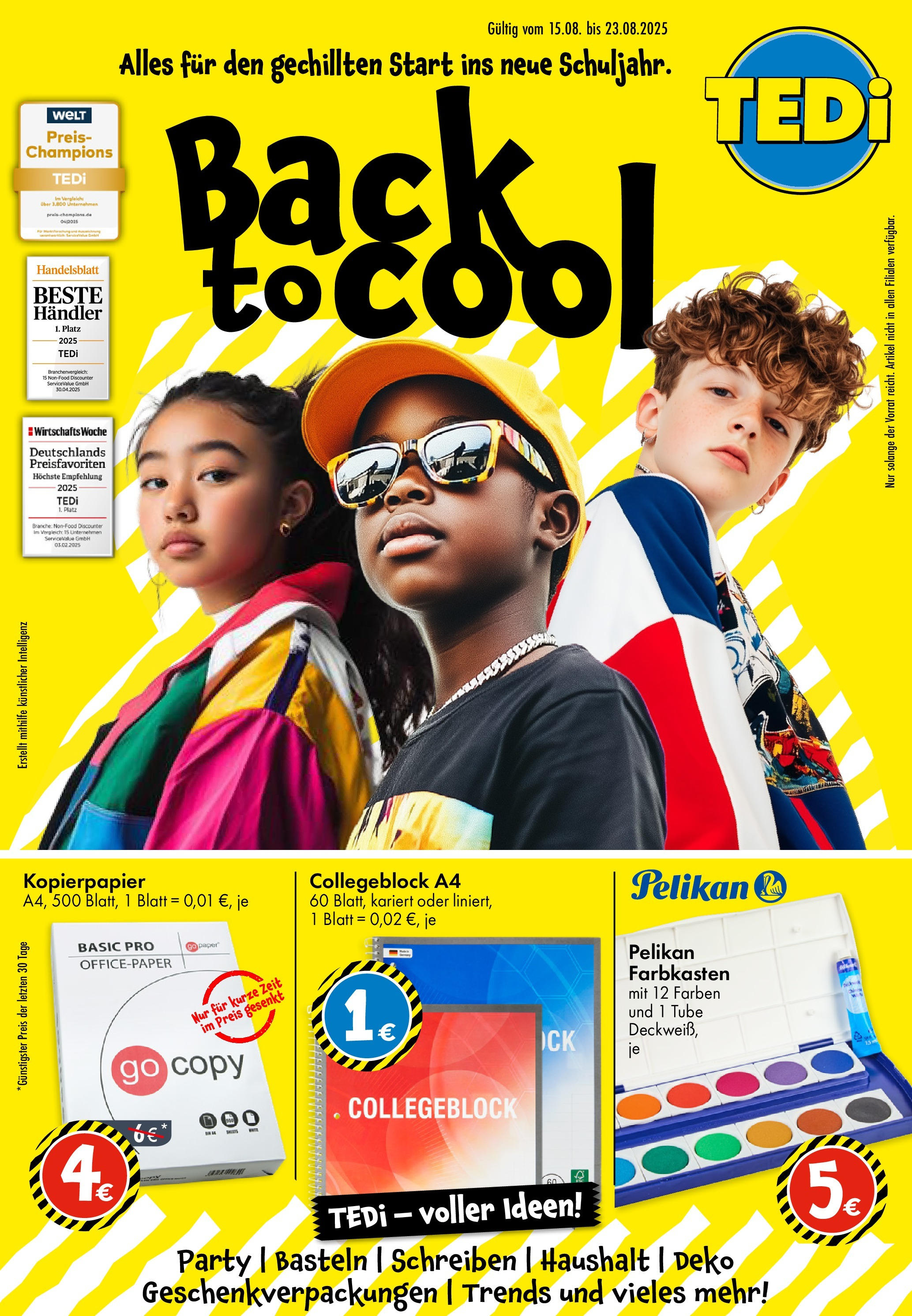 tedi - TEDi - Back to school-Prospekt gültig vom 15.08. bis 23.08. - page: 1