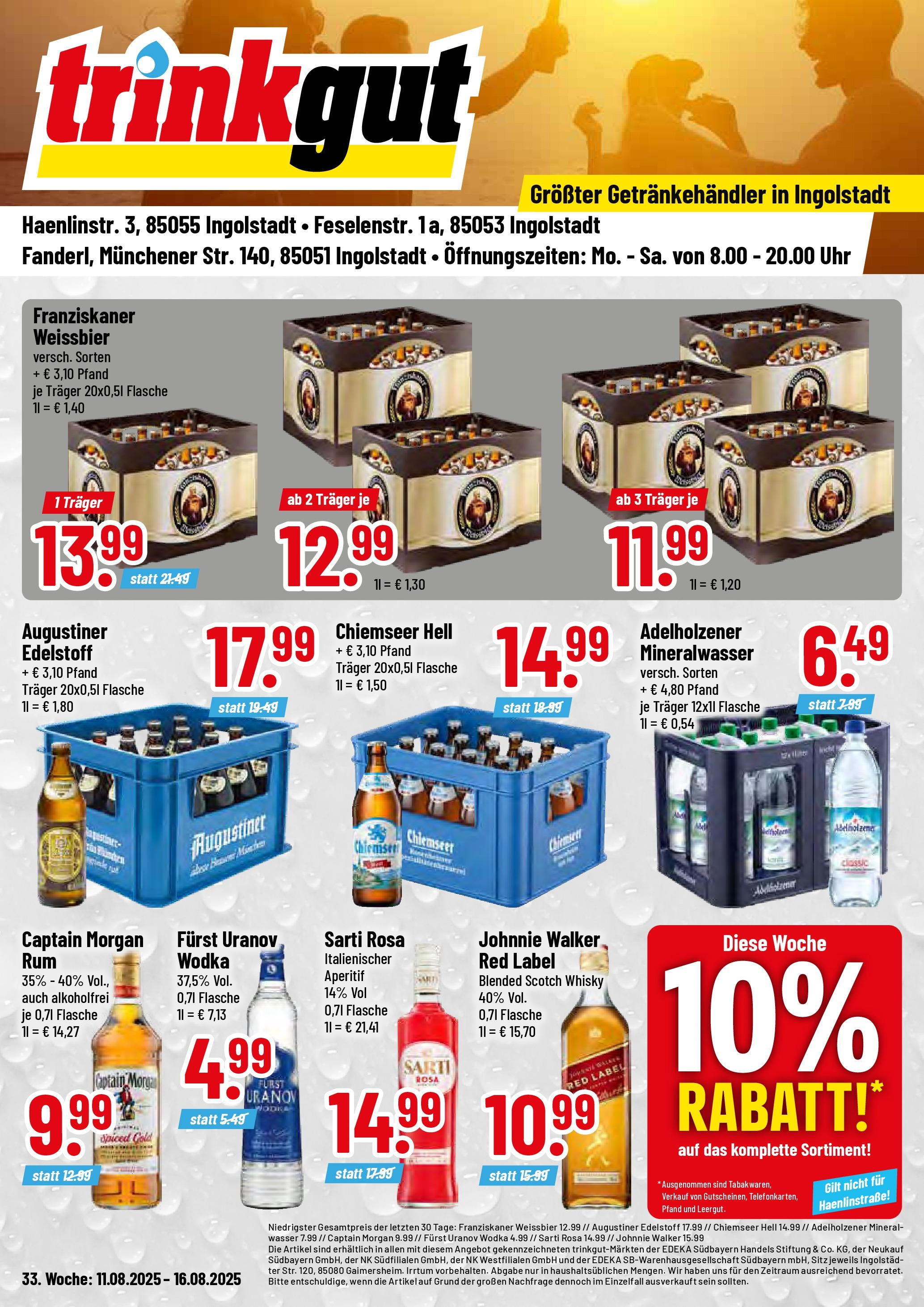 trinkgut - Trinkgut - Ingolstadt-Prospekt gültig vom 11.08. bis 16.08.