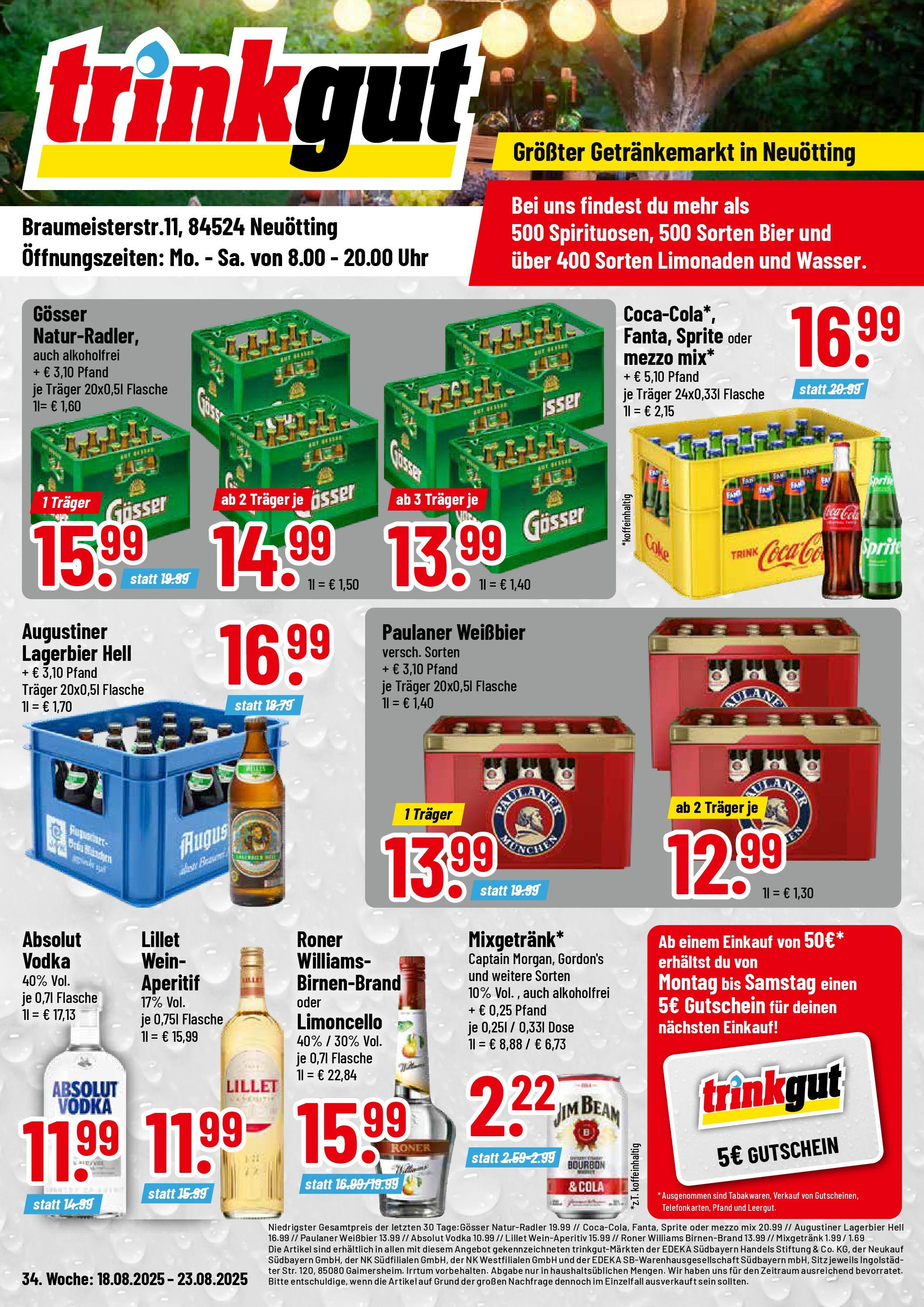 trinkgut - Trinkgut - Neuötting-Prospekt gültig vom 18.08. bis 23.08.
