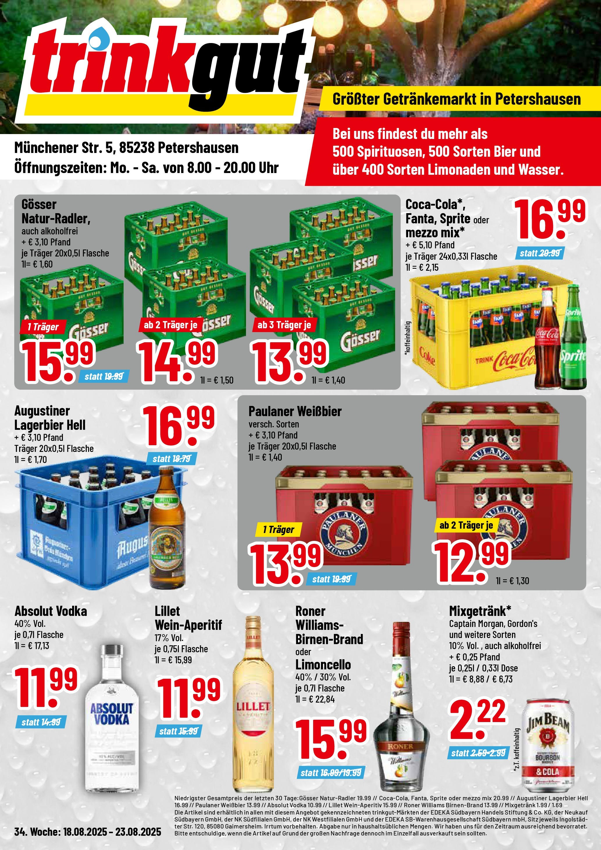 trinkgut - Trinkgut - Petershausen-Prospekt gültig vom 18.08. bis 23.08.