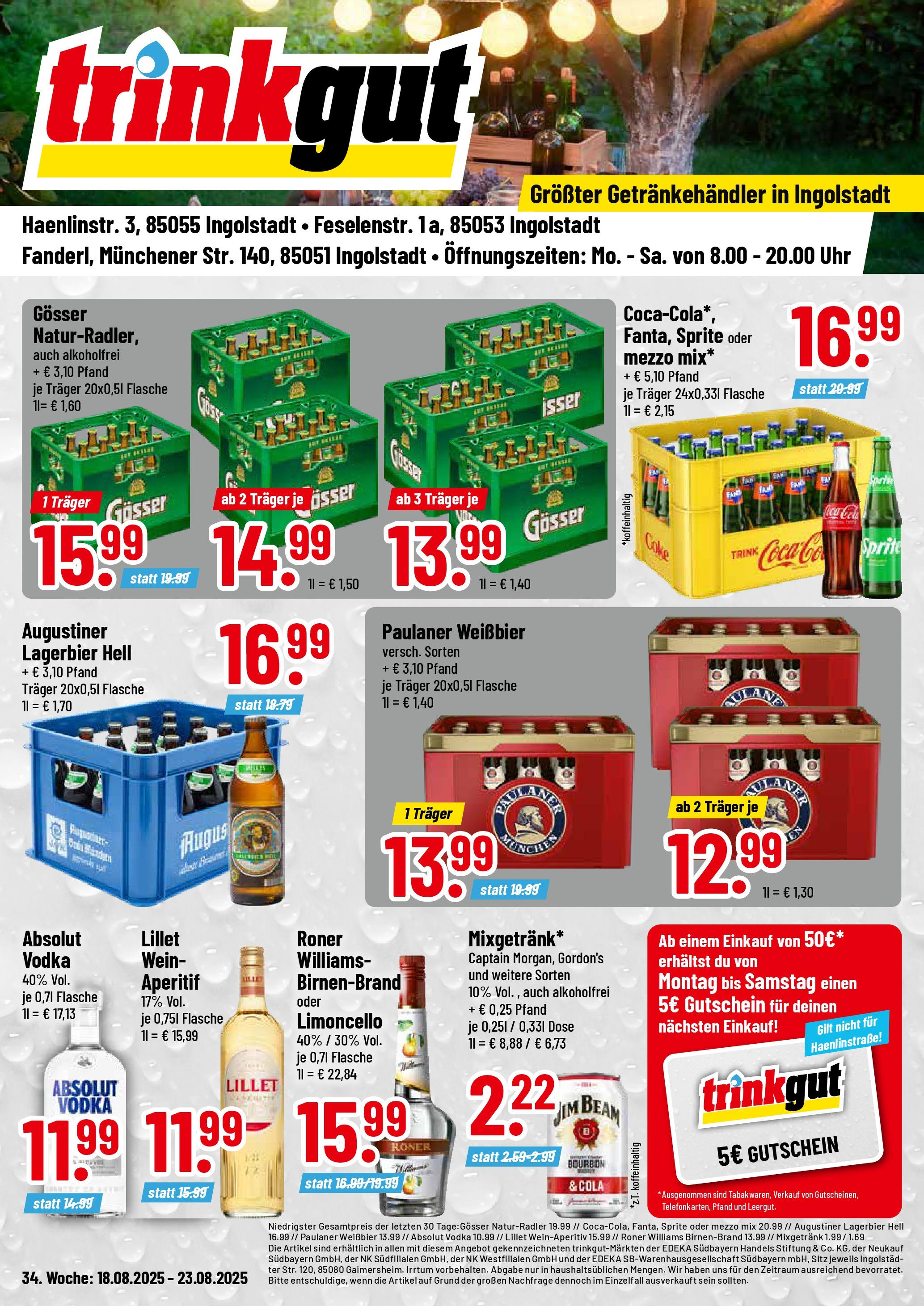 trinkgut - Trinkgut - Ingolstadt-Prospekt gültig vom 18.08. bis 23.08.