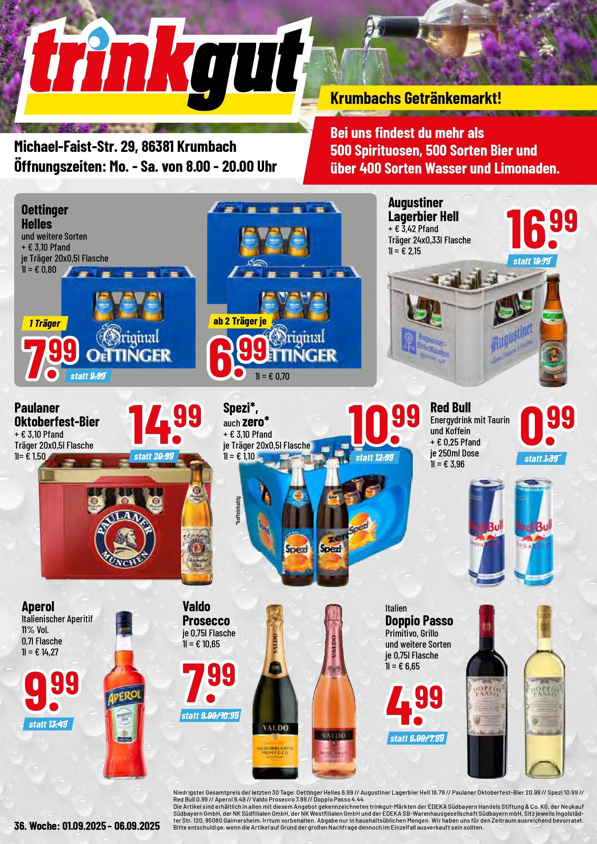 trinkgut - Trinkgut - Krumbach-Prospekt gültig vom 01.09. bis 06.09.