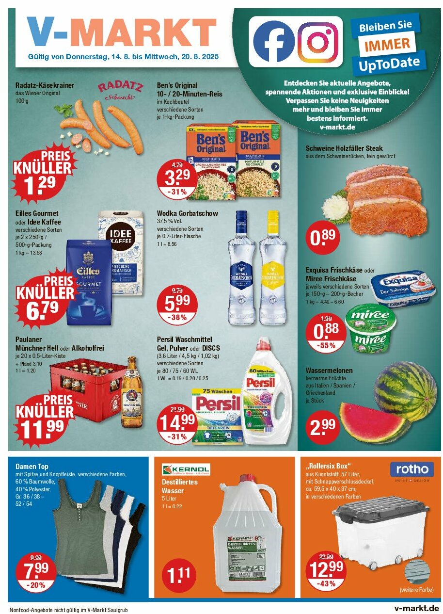 vmarkt - V-Markt - München-Prospekt gültig vom 14.08. bis 20.08.