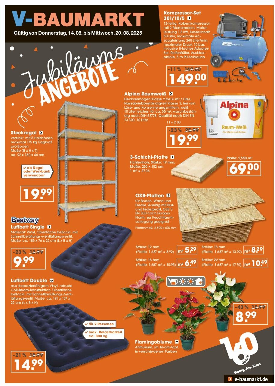 vmarkt - V-Baumarkt - Allgäu-Prospekt gültig vom 14.08. bis 20.08.