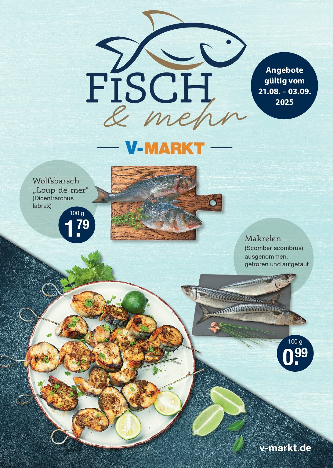 vmarkt - V-Markt - Fisch und Mehr-Prospekt gültig vom 21.08. bis 03.09.