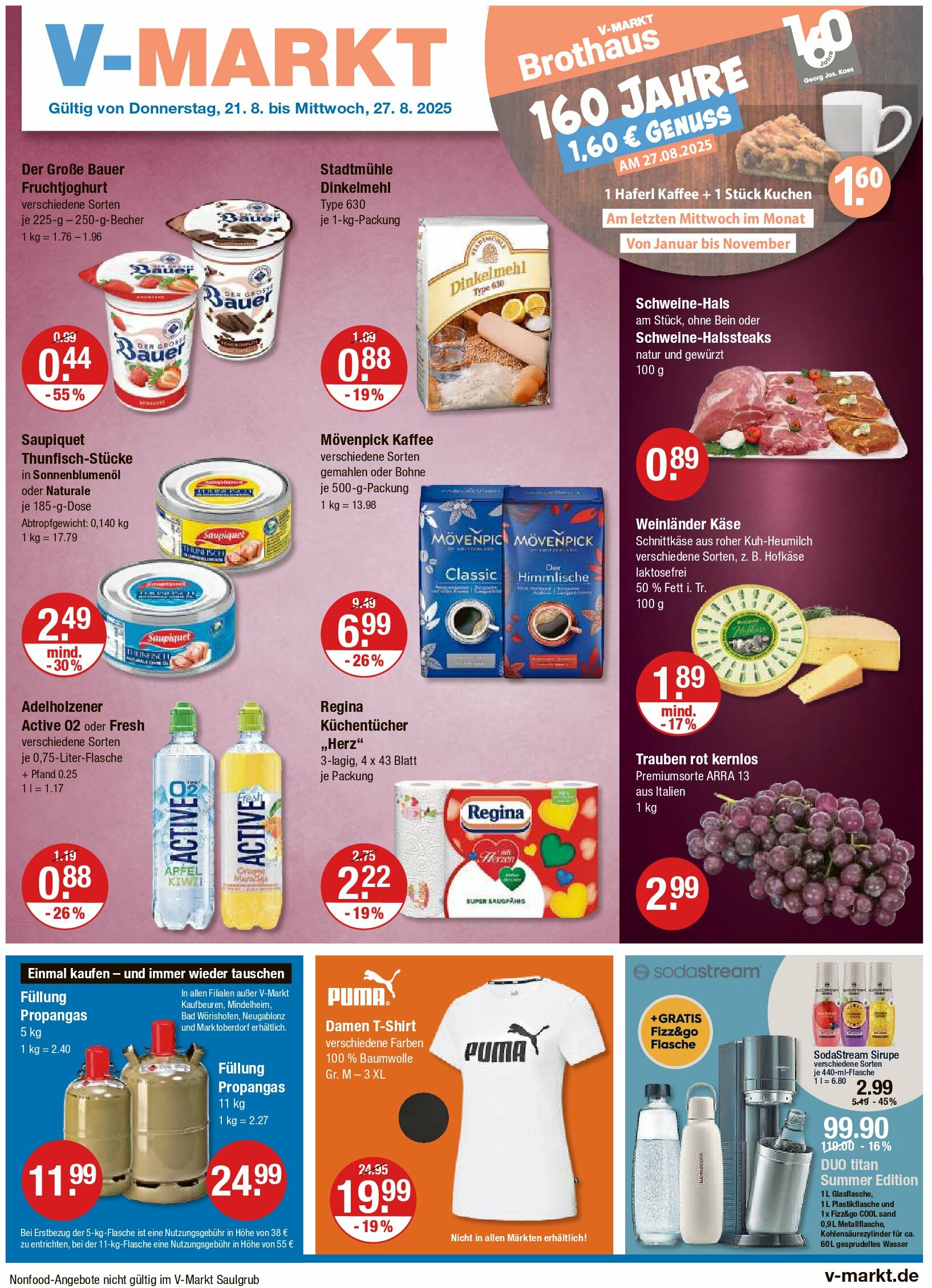 vmarkt - V-Markt - Schwaben / Oberbayern-Prospekt gültig vom 21.08. bis 27.08. - page: 1