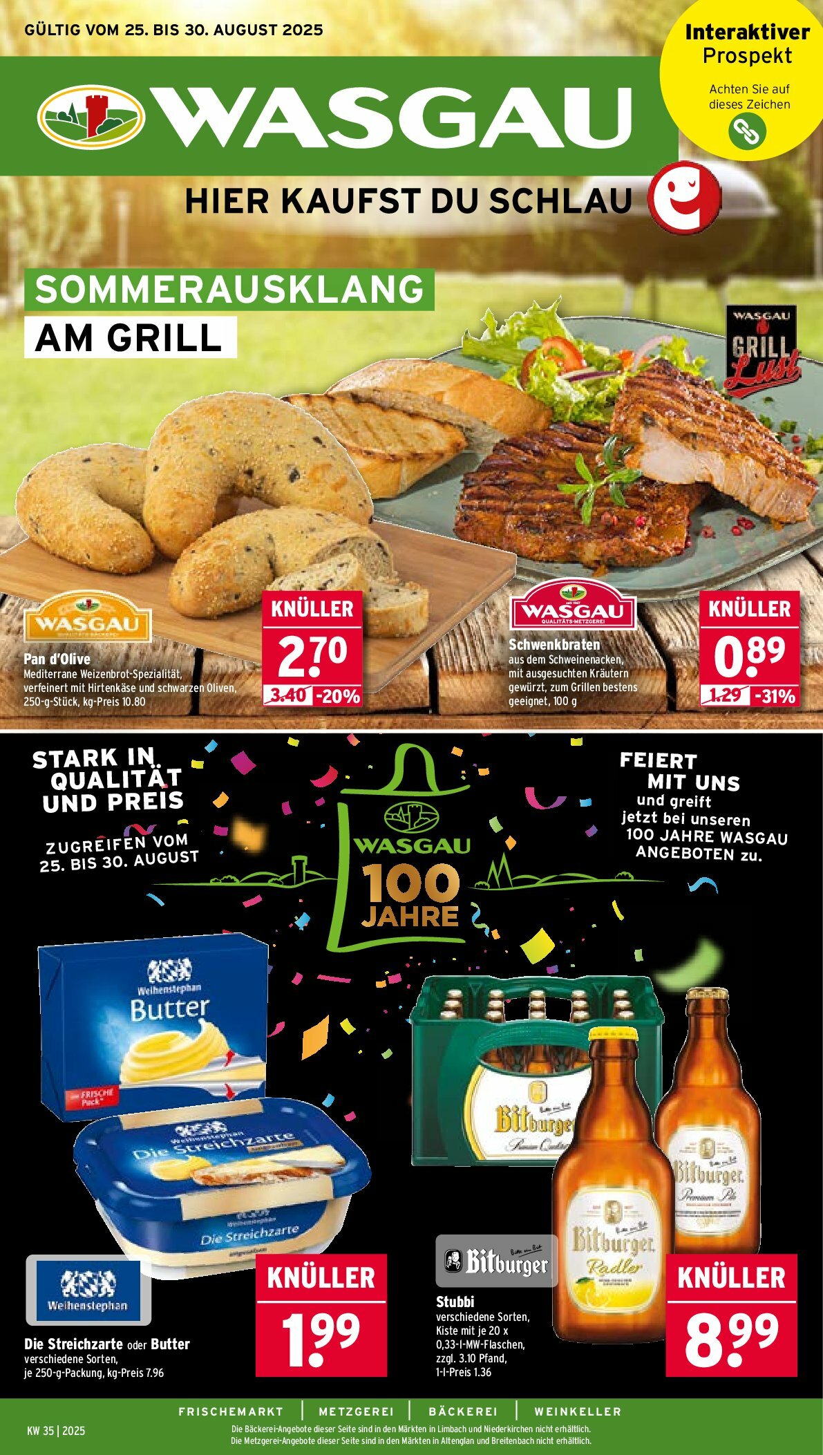 wasgau - Wasgau-Prospekt gültig vom 25.08. bis 30.08.