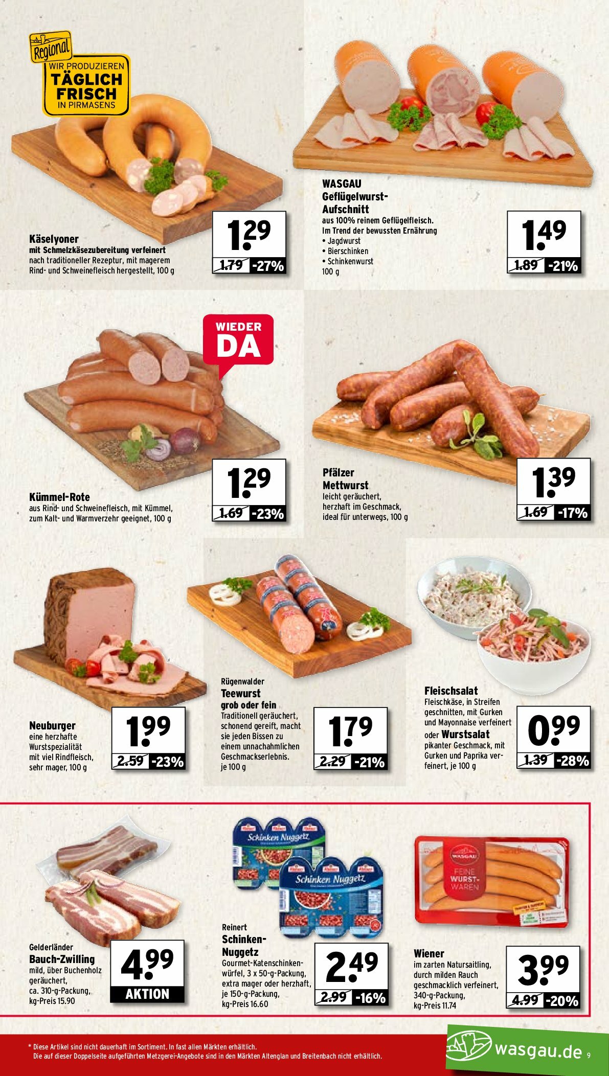 wasgau - Wasgau-Prospekt gültig vom 01.09. bis 06.09. - page: 9