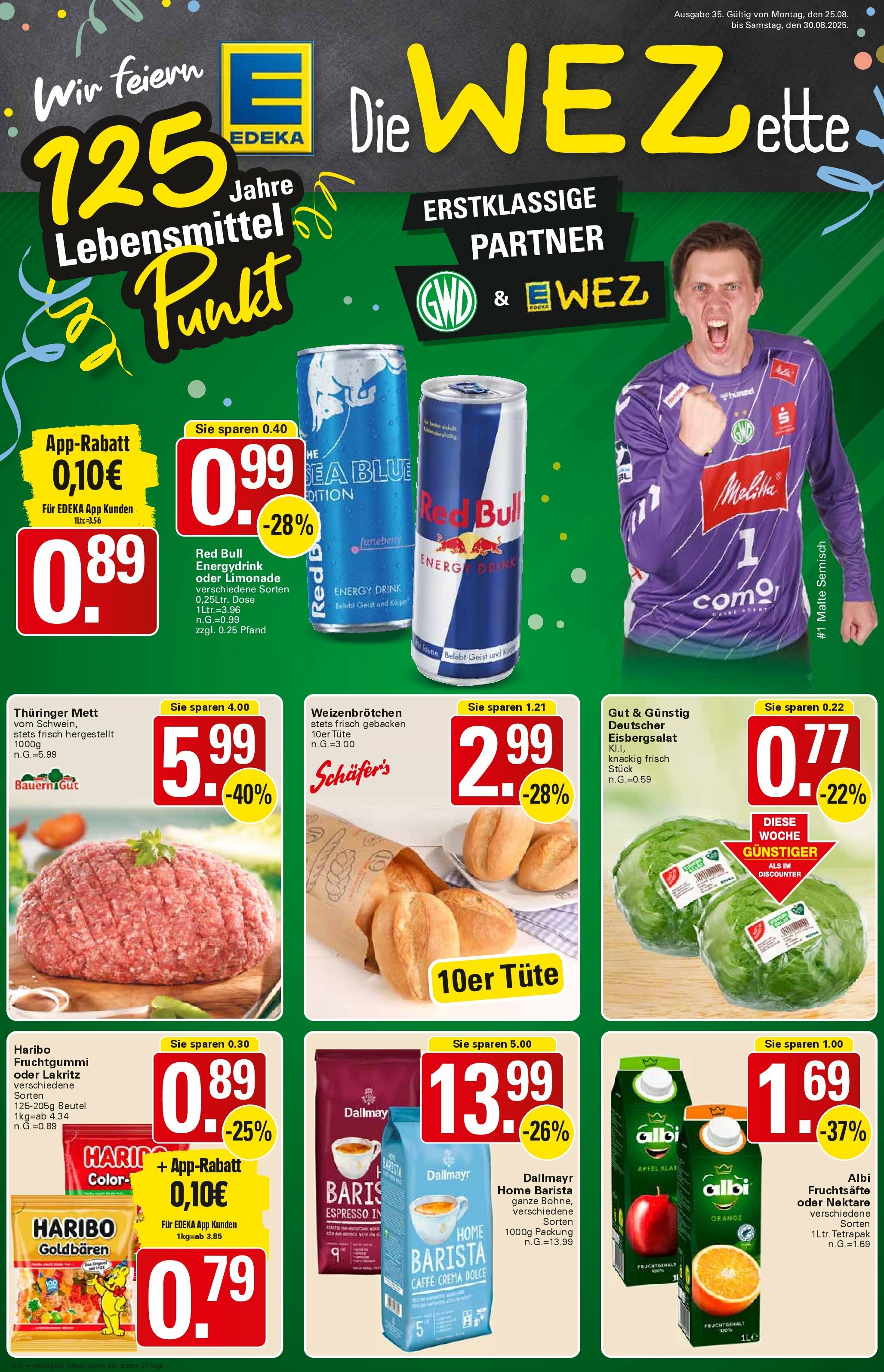 wez - WEZ-Prospekt gültig vom 25.08. bis 30.08. - page: 1