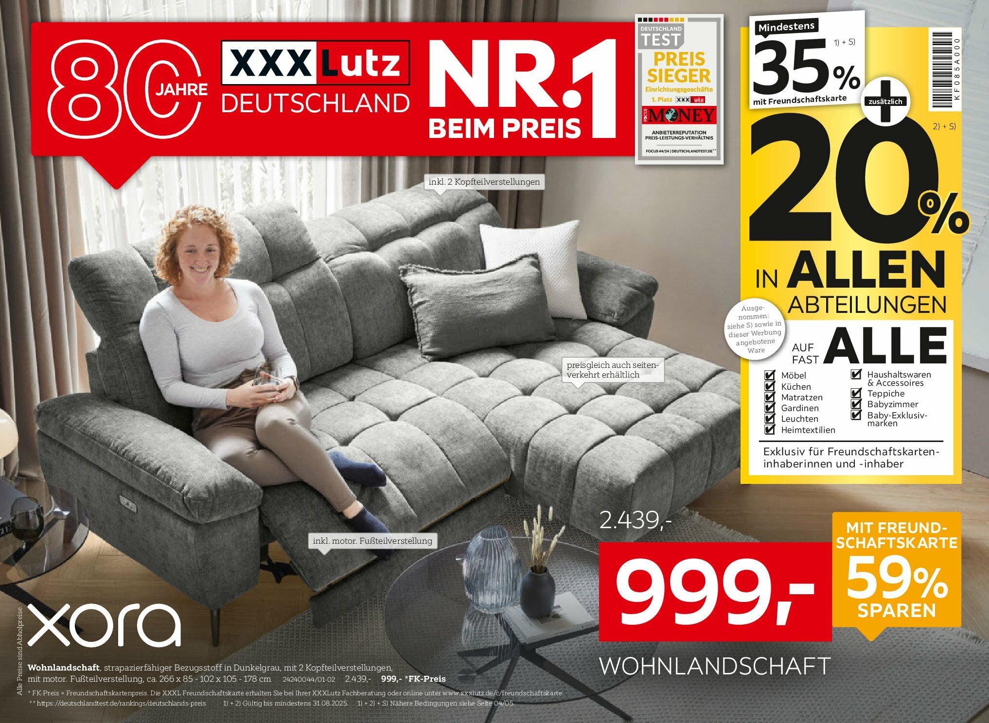 xxxlutz - XXXlutz - Nr. 1 beim Preis-Prospekt gültig vom 18.08. bis 31.08. - page: 1