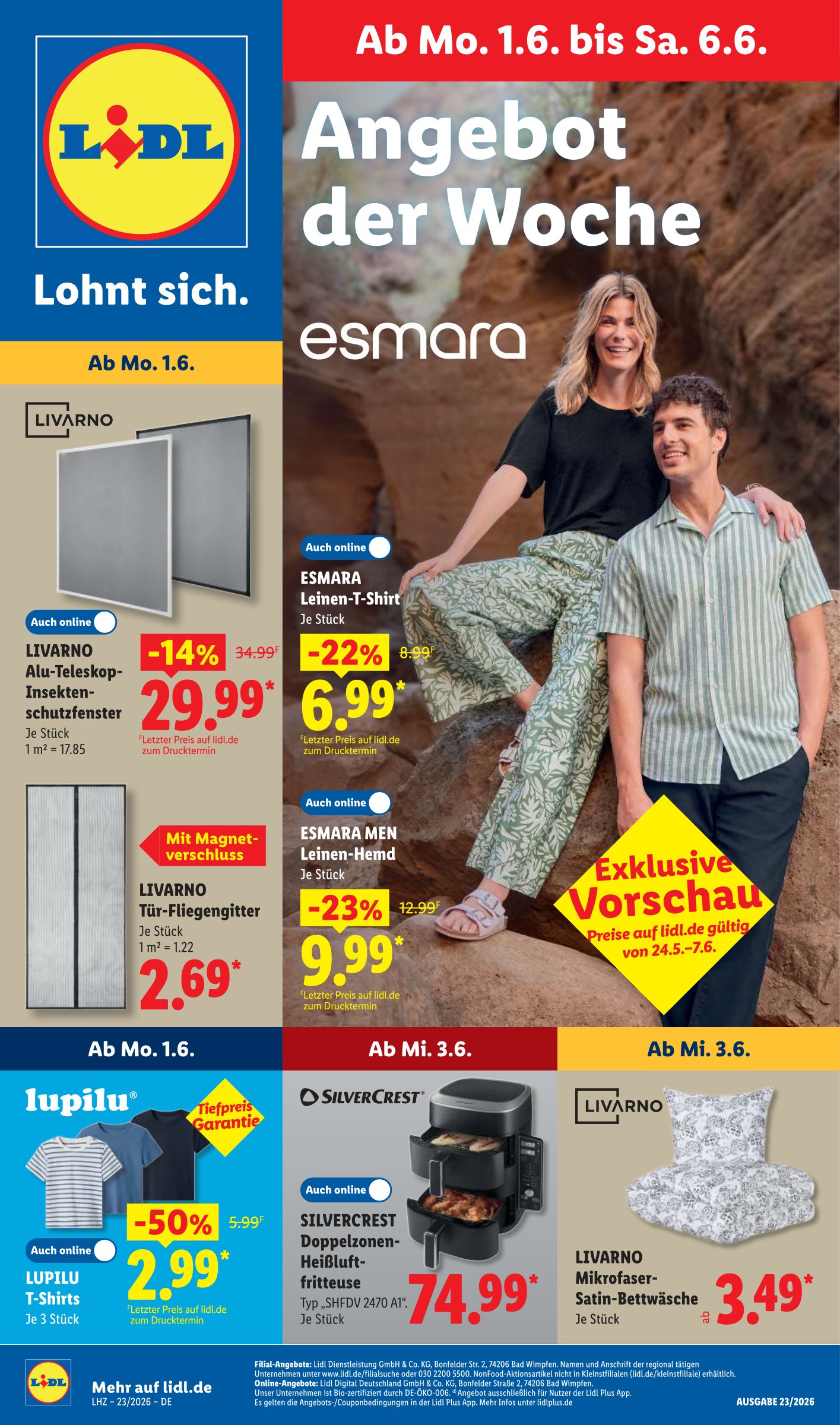 lidl - Lidl - Angebot der Woche Prospekt nächste Woche – von Montag 01.06.2026 bis Samstag 06.06.2026 - page: 1