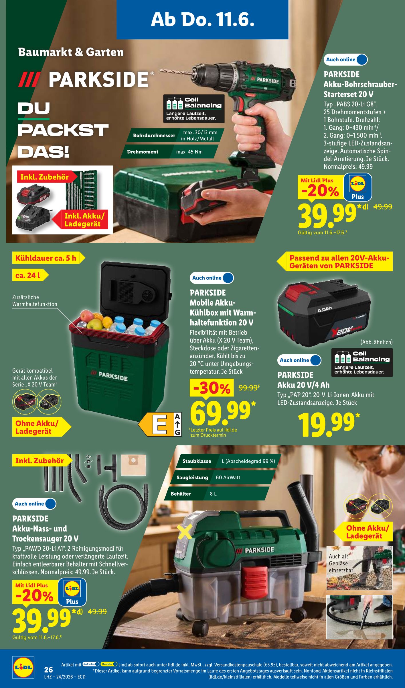 lidl - Lidl - Angebot der Woche Prospekt nächste Woche – von Montag 08.06.2026 bis Samstag 13.06.2026 - page: 20