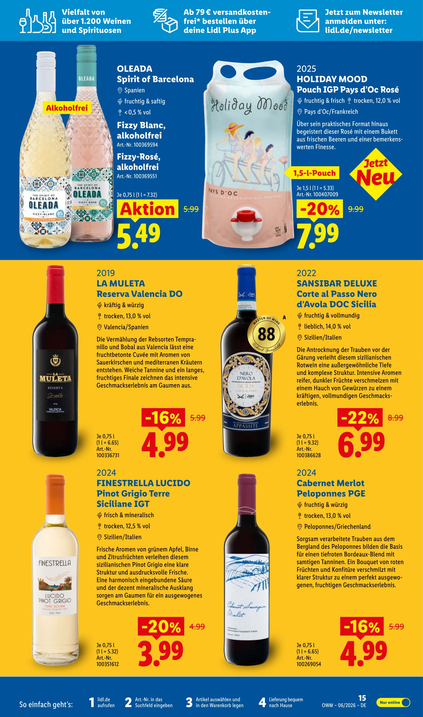 lidl - Lidl - Wein & Spirituosen Prospekt – von Montag 01.06.2026 bis Dienstag 30.06.2026 - page: 15