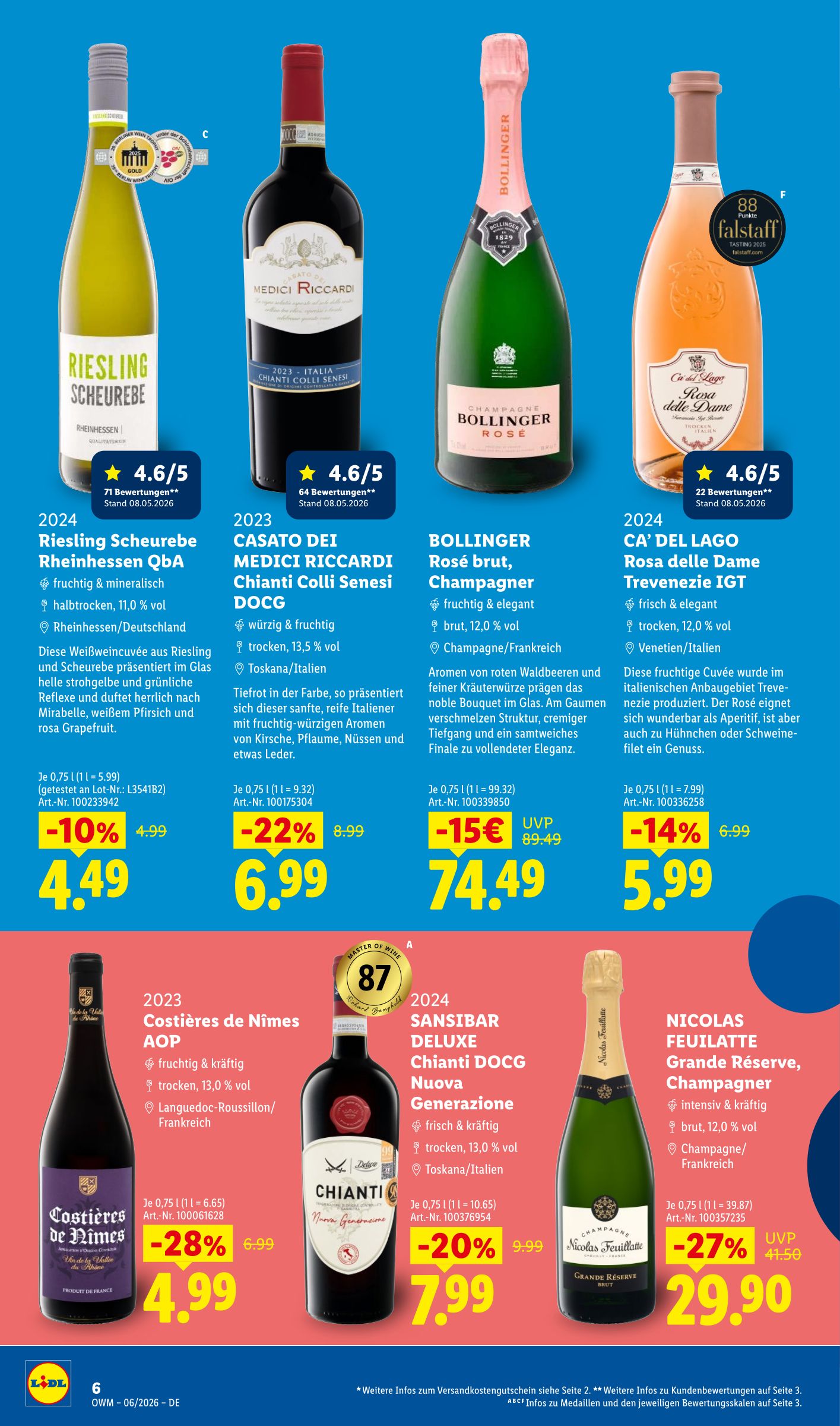 lidl - Lidl - Wein & Spirituosen Prospekt – von Montag 01.06.2026 bis Dienstag 30.06.2026 - page: 6