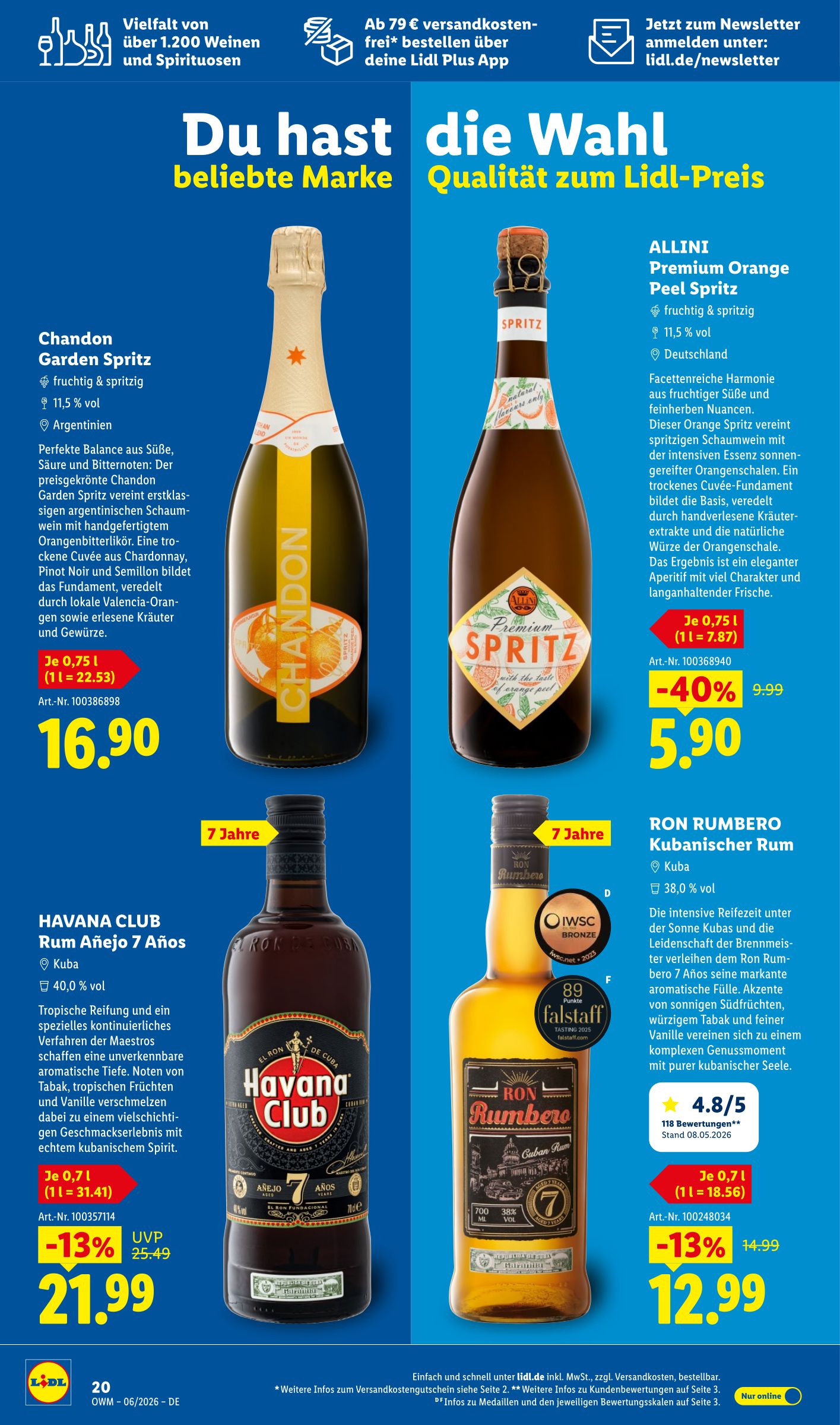 lidl - Lidl - Wein & Spirituosen Prospekt – von Montag 01.06.2026 bis Dienstag 30.06.2026 - page: 20