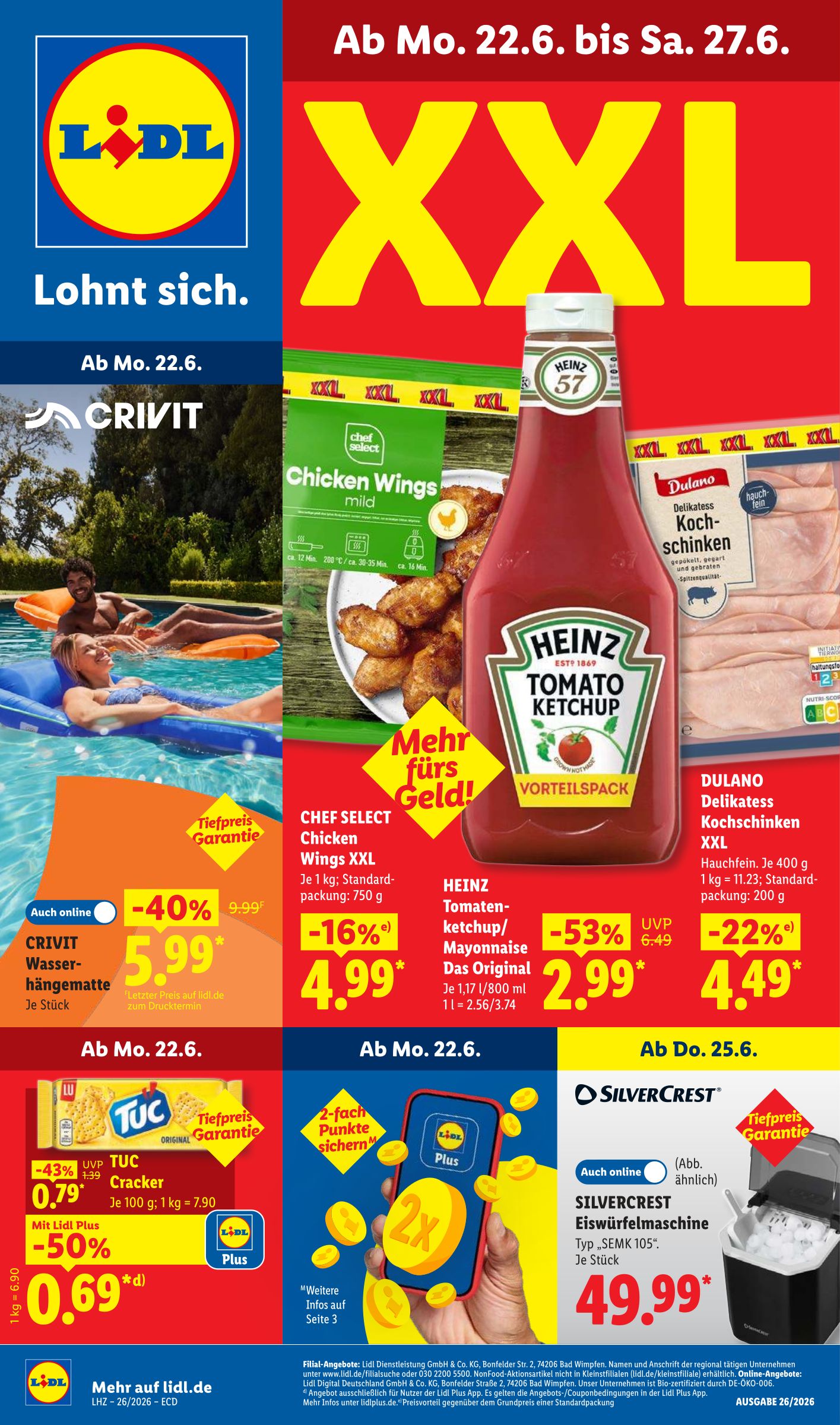 lidl - Lidl Prospekt nächste Woche – von Montag 22.06.2026 bis Samstag 27.06.2026 - page: 1