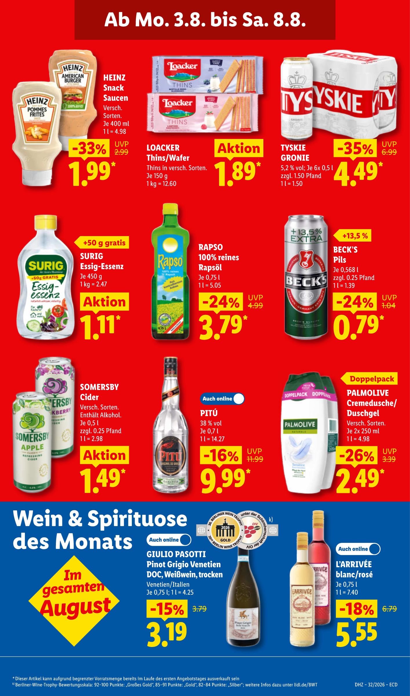 lidl - Lidl Prospekt – von Montag 03.08.2026 bis Samstag 08.08.2026 - page: 19