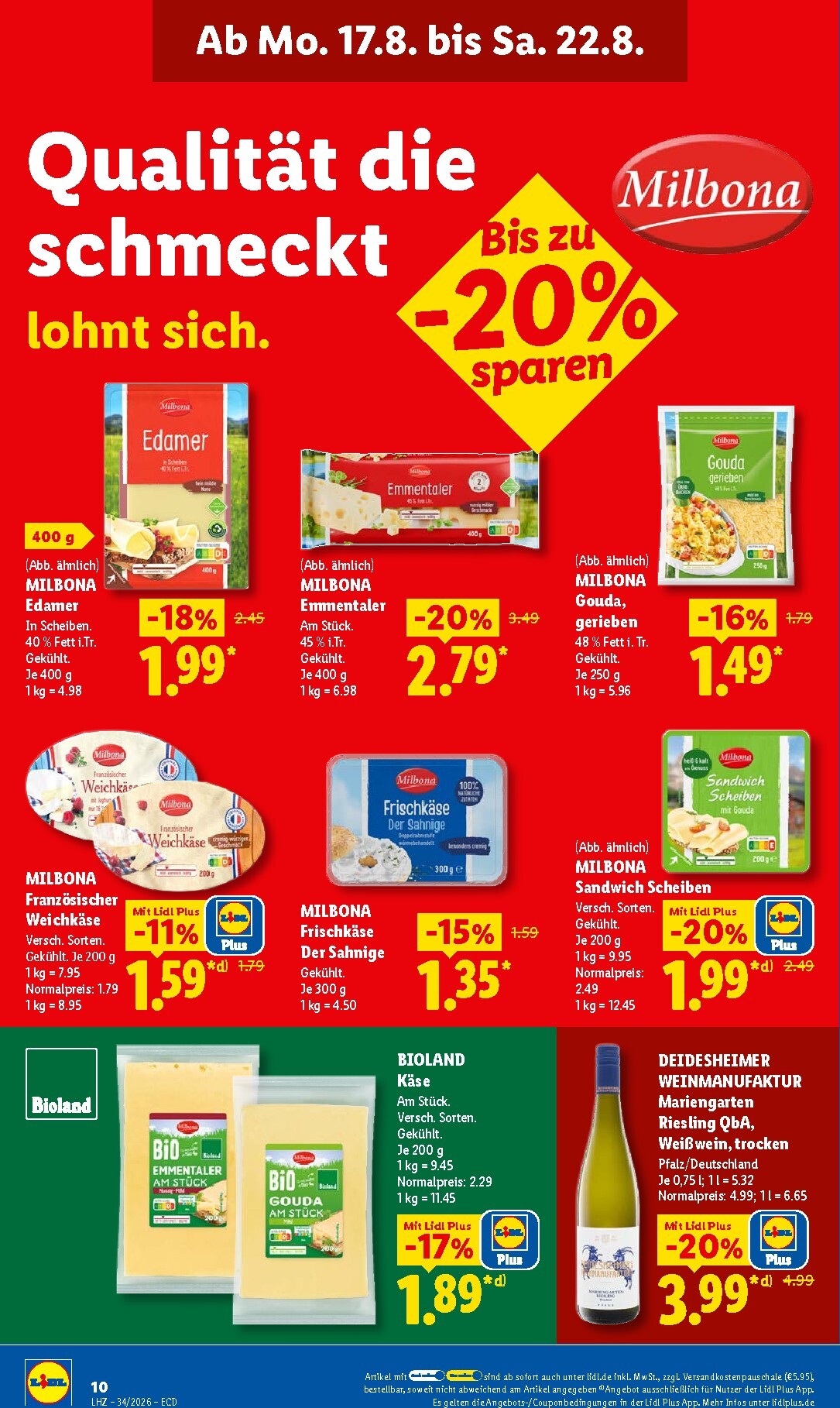 lidl - Lidl Prospekt nächste Woche – von Montag 17.08.2026 bis Samstag 22.08.2026 - page: 20
