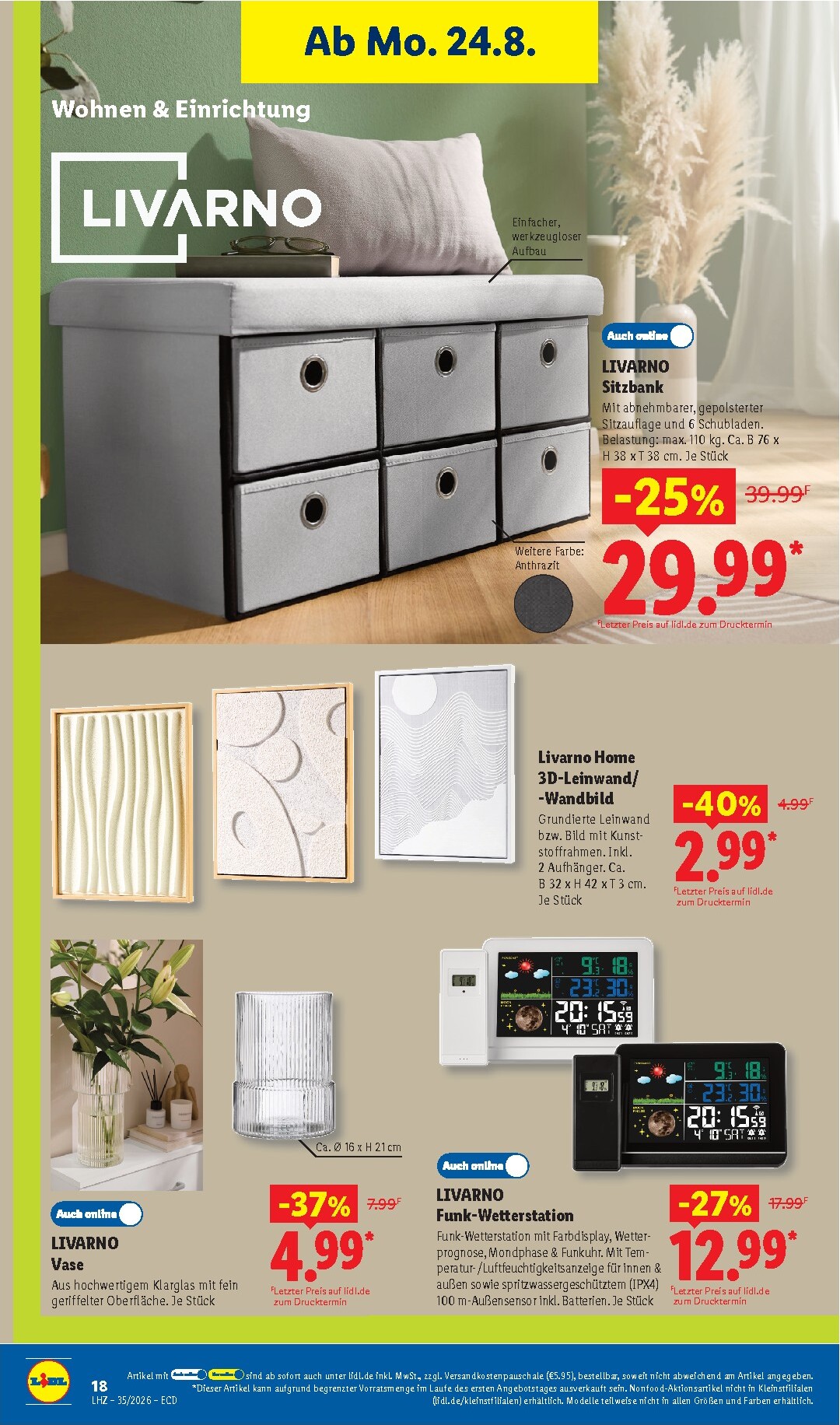 lidl - Lidl - Aktionsprospekt Prospekt nächste Woche – von Montag 24.08.2026 bis Samstag 29.08.2026 - page: 12