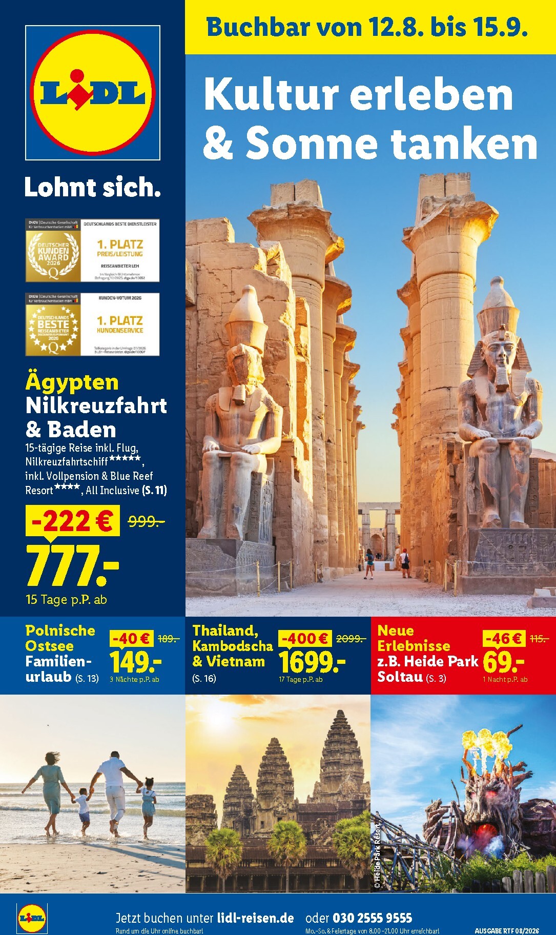 lidl - Lidl - Reise-Highlights Prospekt – von Mittwoch 12.08.2026 bis Dienstag 15.09.2026