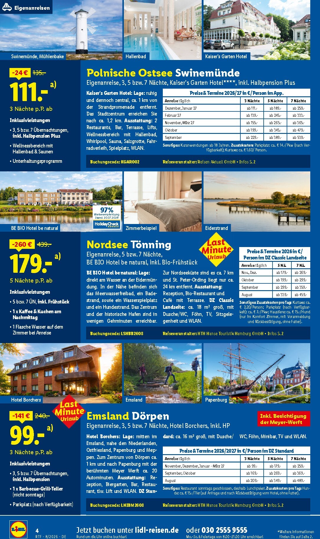 lidl - Lidl - Reise-Highlights Prospekt – von Mittwoch 12.08.2026 bis Dienstag 15.09.2026 - page: 4