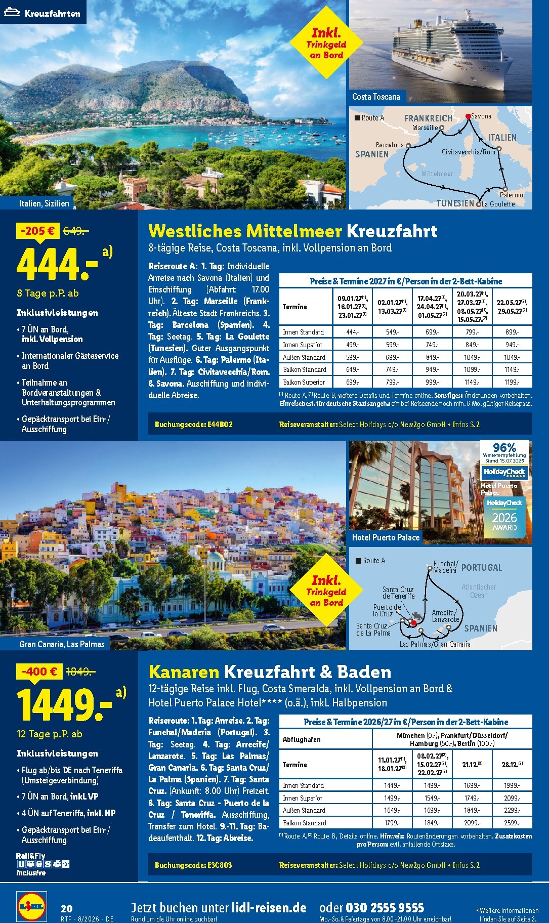 lidl - Lidl - Reise-Highlights Prospekt – von Mittwoch 12.08.2026 bis Dienstag 15.09.2026 - page: 20