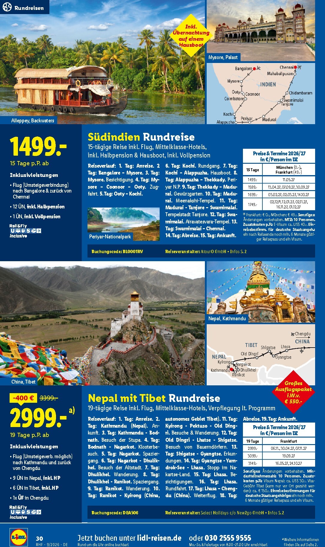 lidl - Lidl - Reise-Highlights Prospekt nächste Woche – von Samstag 29.08.2026 bis Mittwoch 30.09.2026 - page: 30