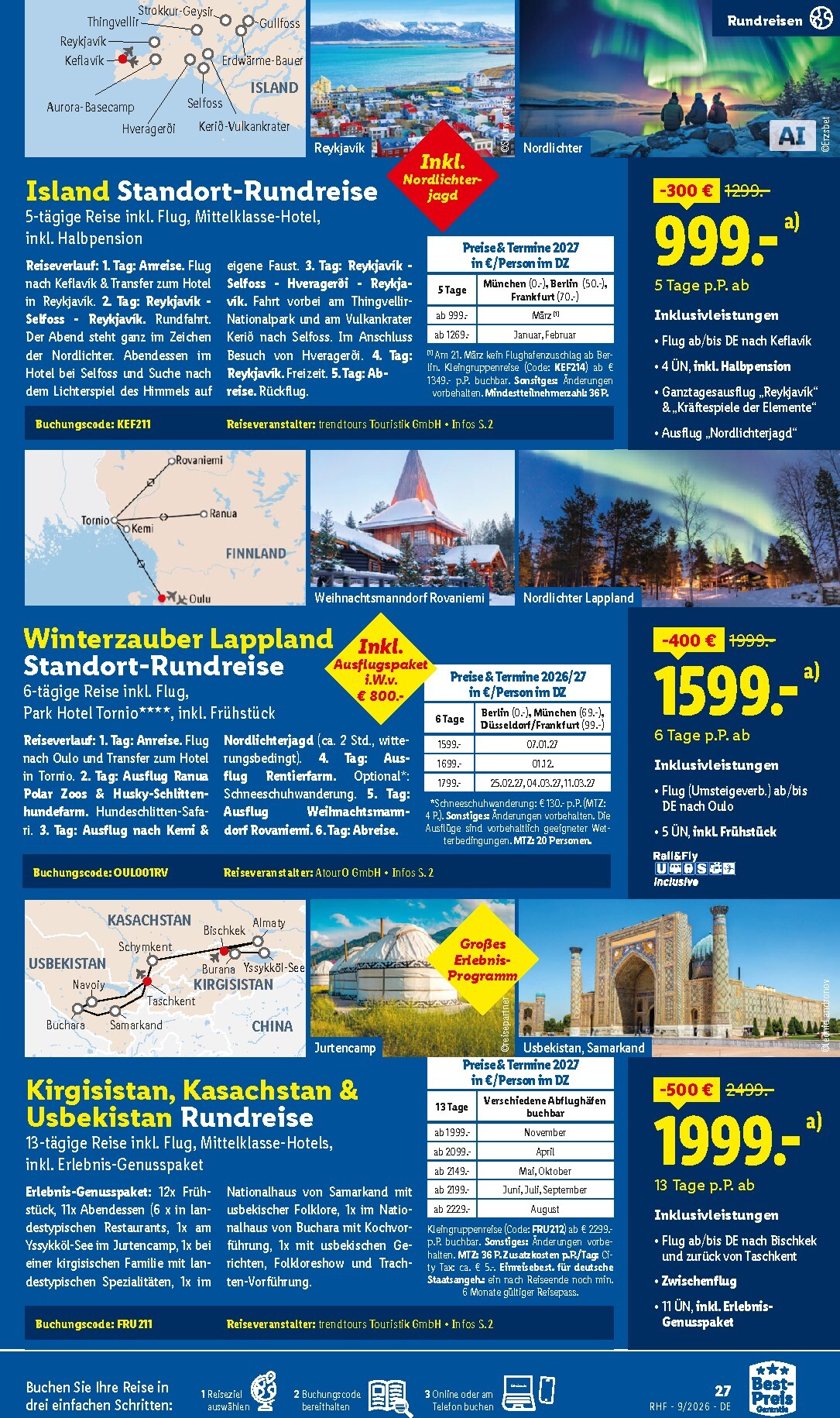lidl - Lidl - Reise-Highlights Prospekt nächste Woche – von Samstag 29.08.2026 bis Mittwoch 30.09.2026 - page: 27