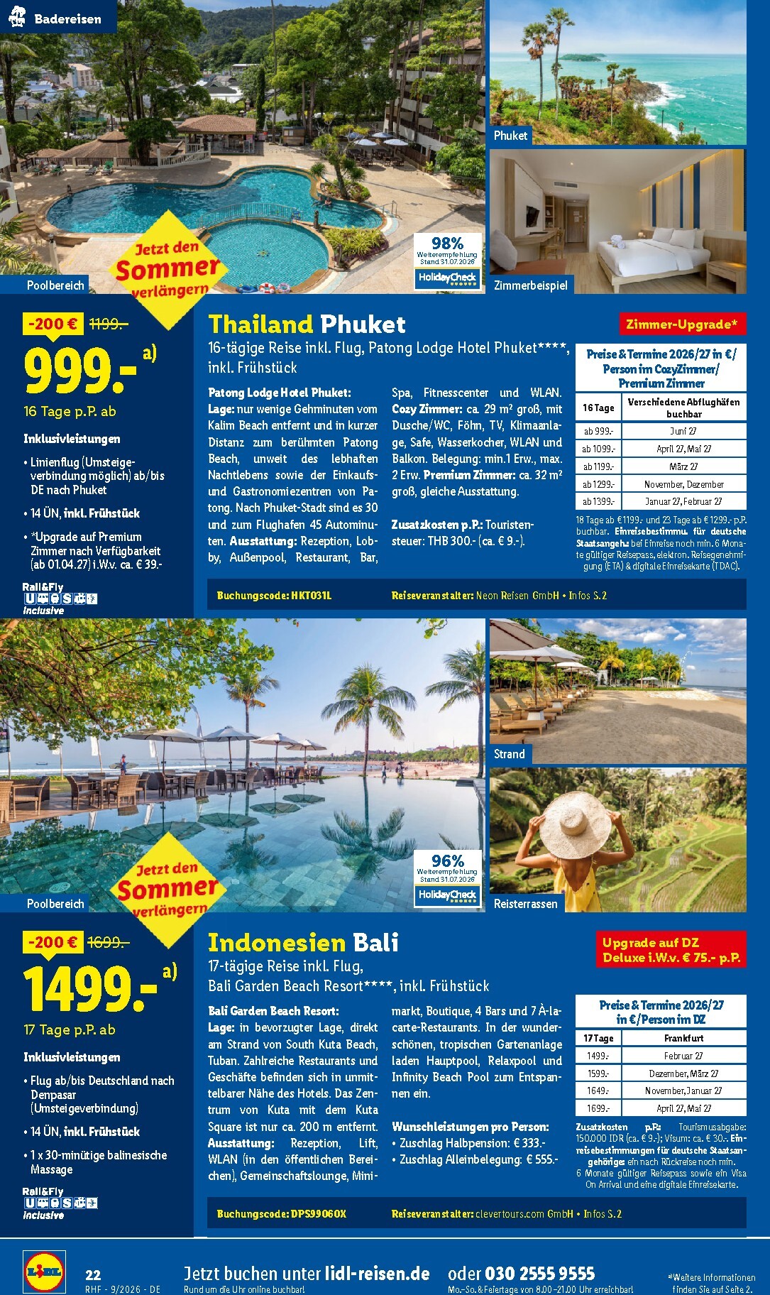 lidl - Lidl - Reise-Highlights Prospekt nächste Woche – von Samstag 29.08.2026 bis Mittwoch 30.09.2026 - page: 22