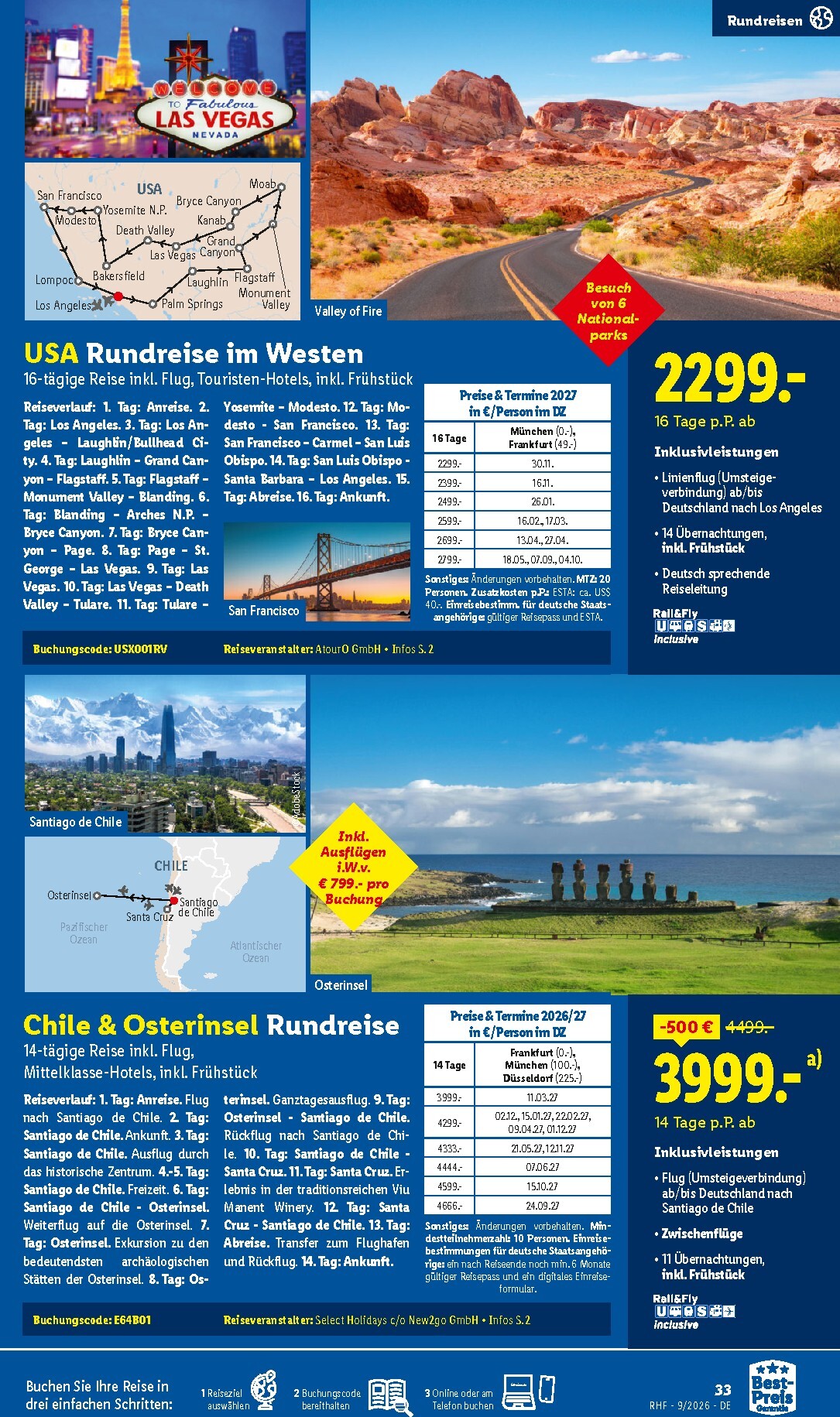 lidl - Lidl - Reise-Highlights Prospekt nächste Woche – von Samstag 29.08.2026 bis Mittwoch 30.09.2026 - page: 33