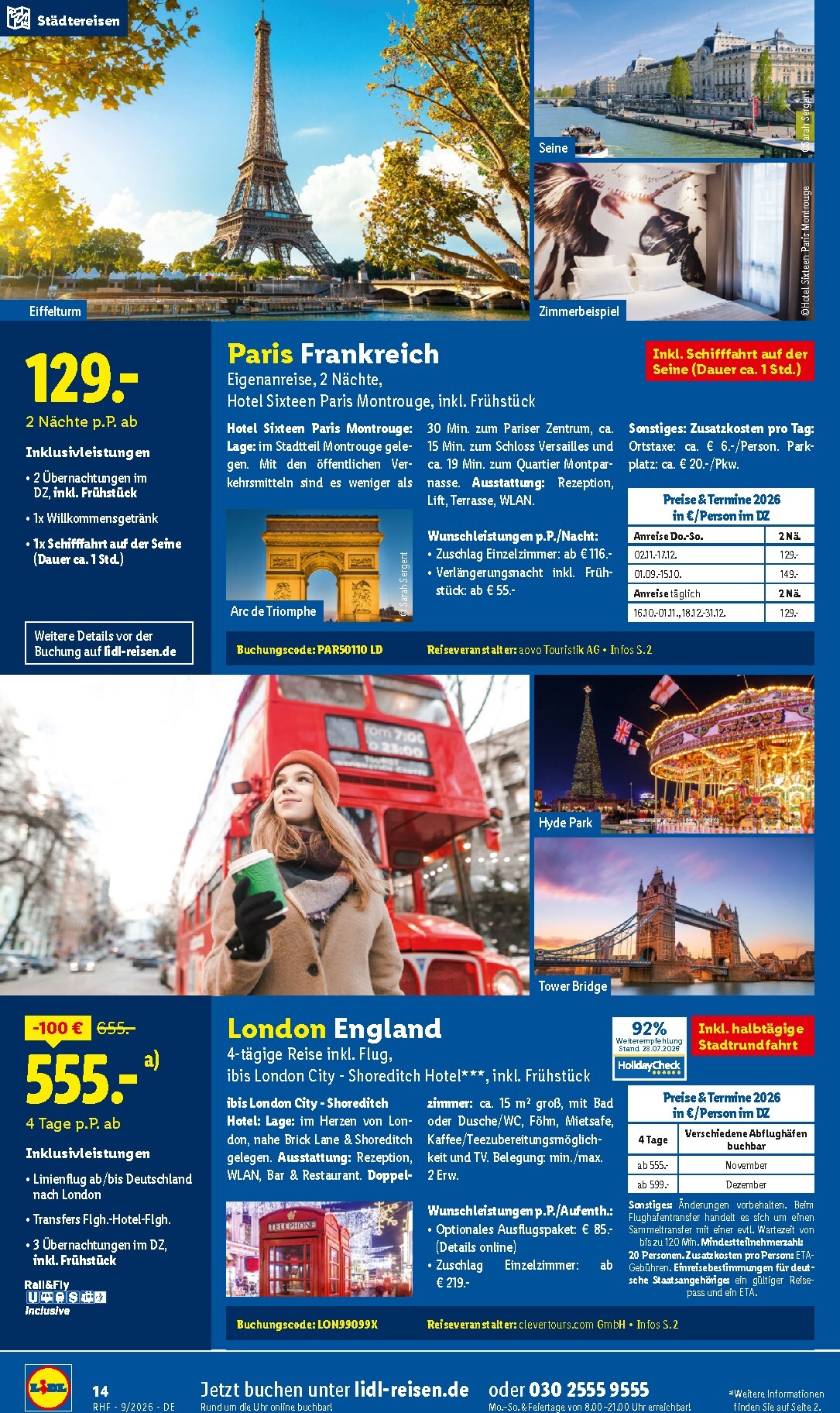 lidl - Lidl - Reise-Highlights Prospekt nächste Woche – von Samstag 29.08.2026 bis Mittwoch 30.09.2026 - page: 14