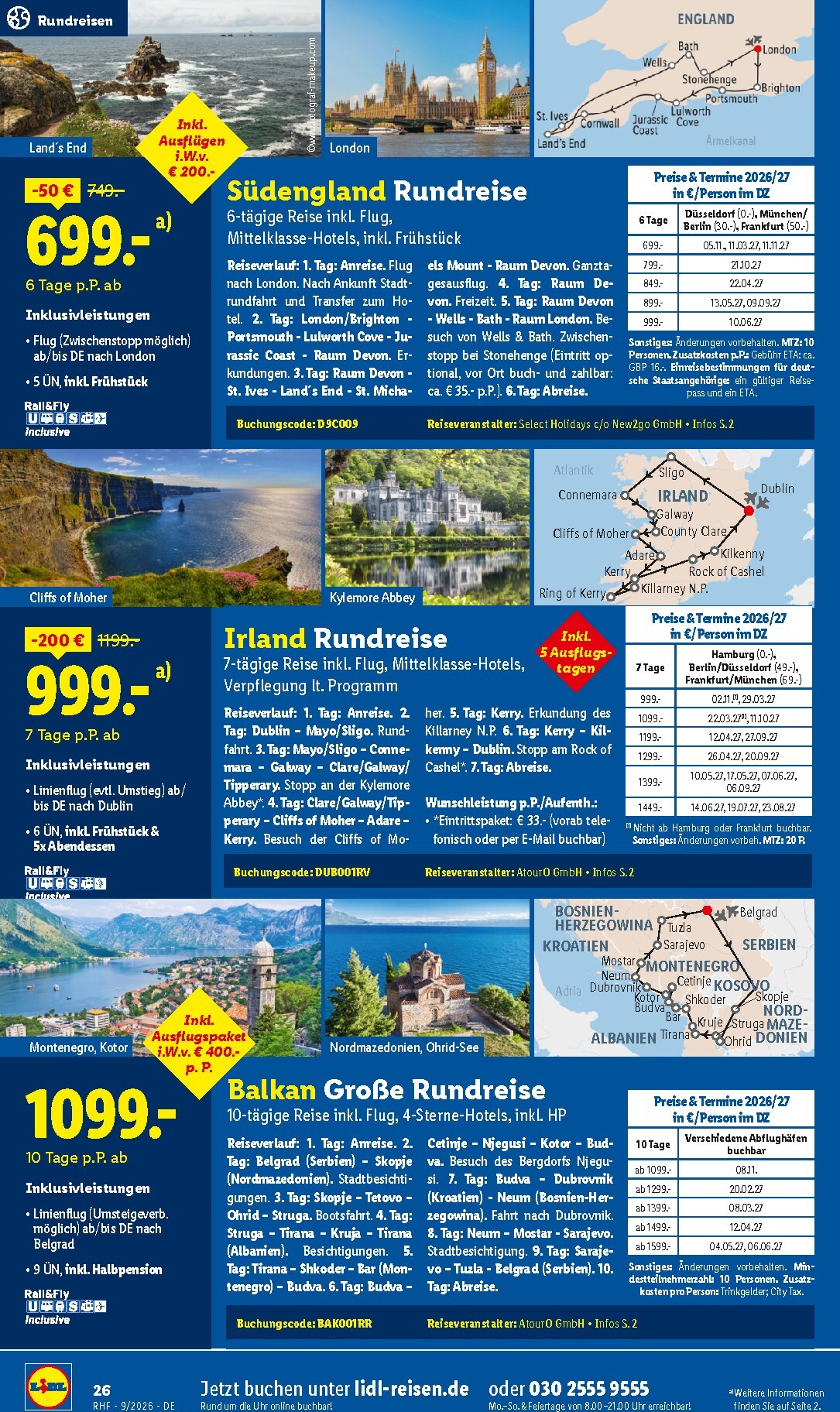 lidl - Lidl - Reise-Highlights Prospekt nächste Woche – von Samstag 29.08.2026 bis Mittwoch 30.09.2026 - page: 26