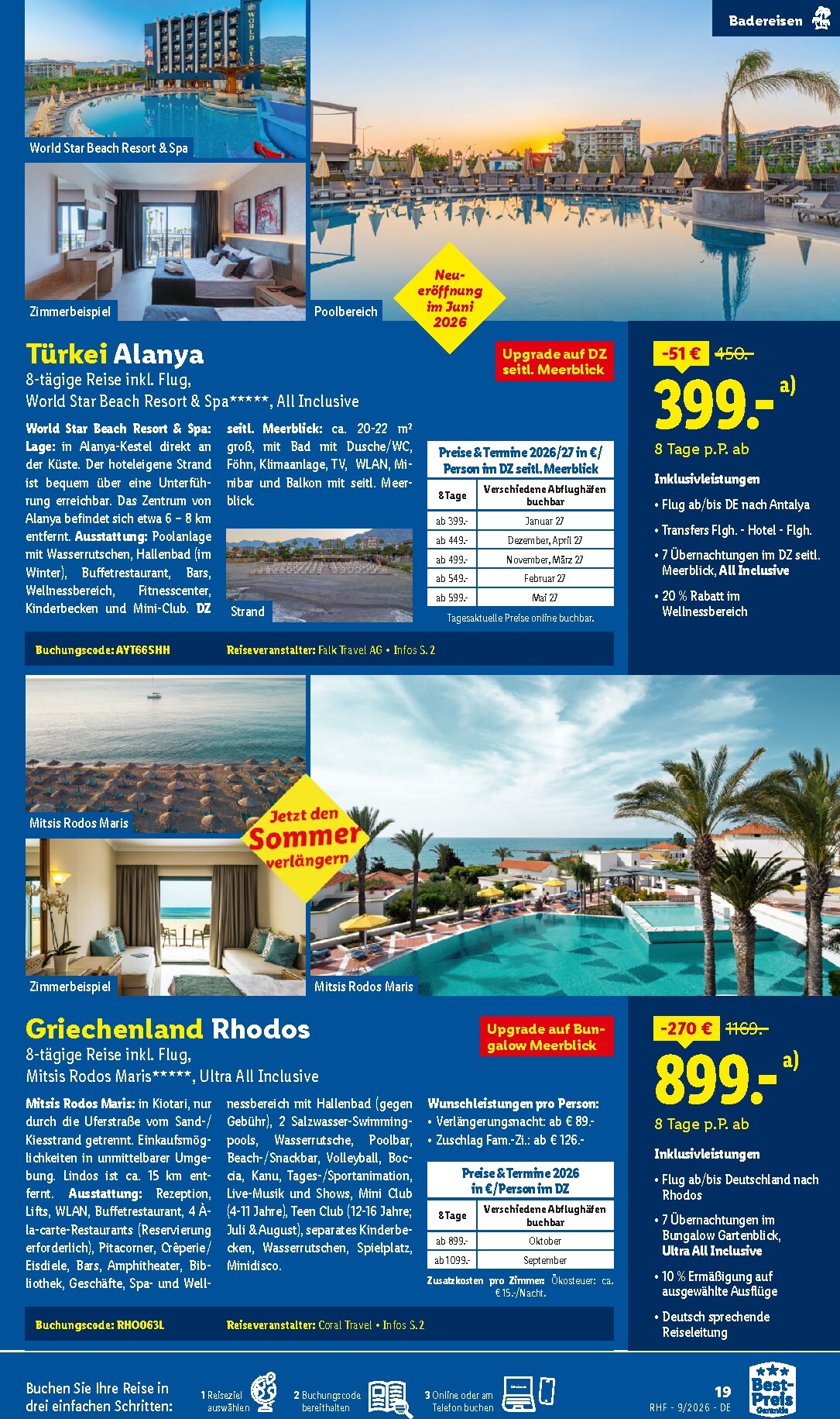lidl - Lidl - Reise-Highlights Prospekt nächste Woche – von Samstag 29.08.2026 bis Mittwoch 30.09.2026 - page: 19