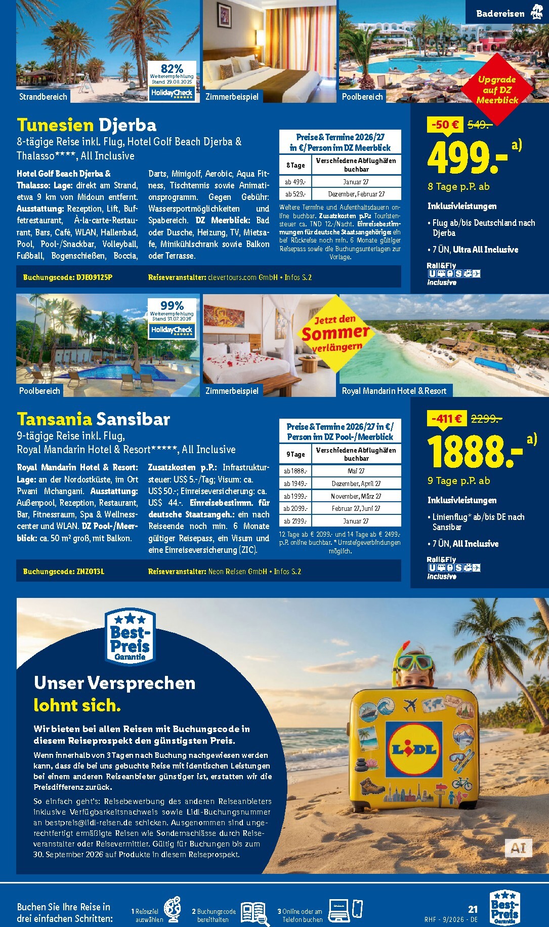 lidl - Lidl - Reise-Highlights Prospekt nächste Woche – von Samstag 29.08.2026 bis Mittwoch 30.09.2026 - page: 21