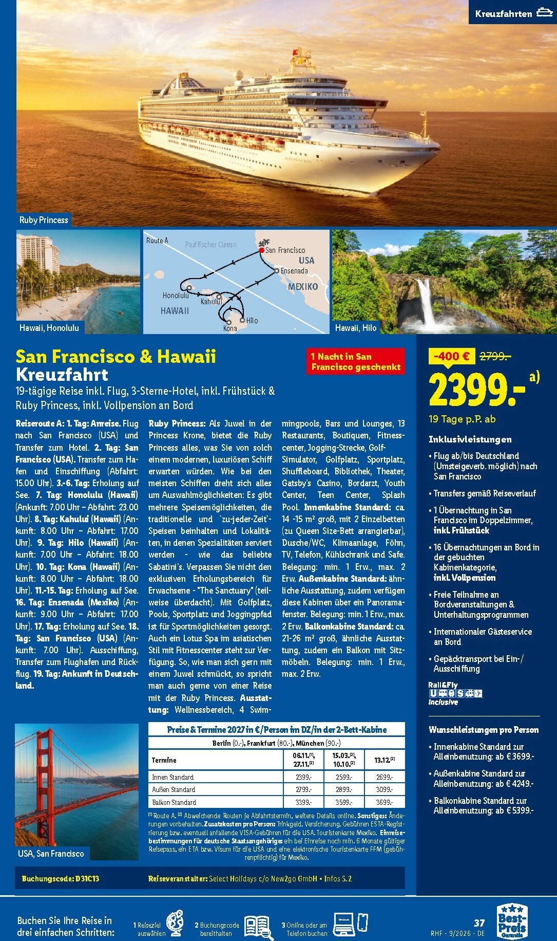 lidl - Lidl - Reise-Highlights Prospekt nächste Woche – von Samstag 29.08.2026 bis Mittwoch 30.09.2026 - page: 37