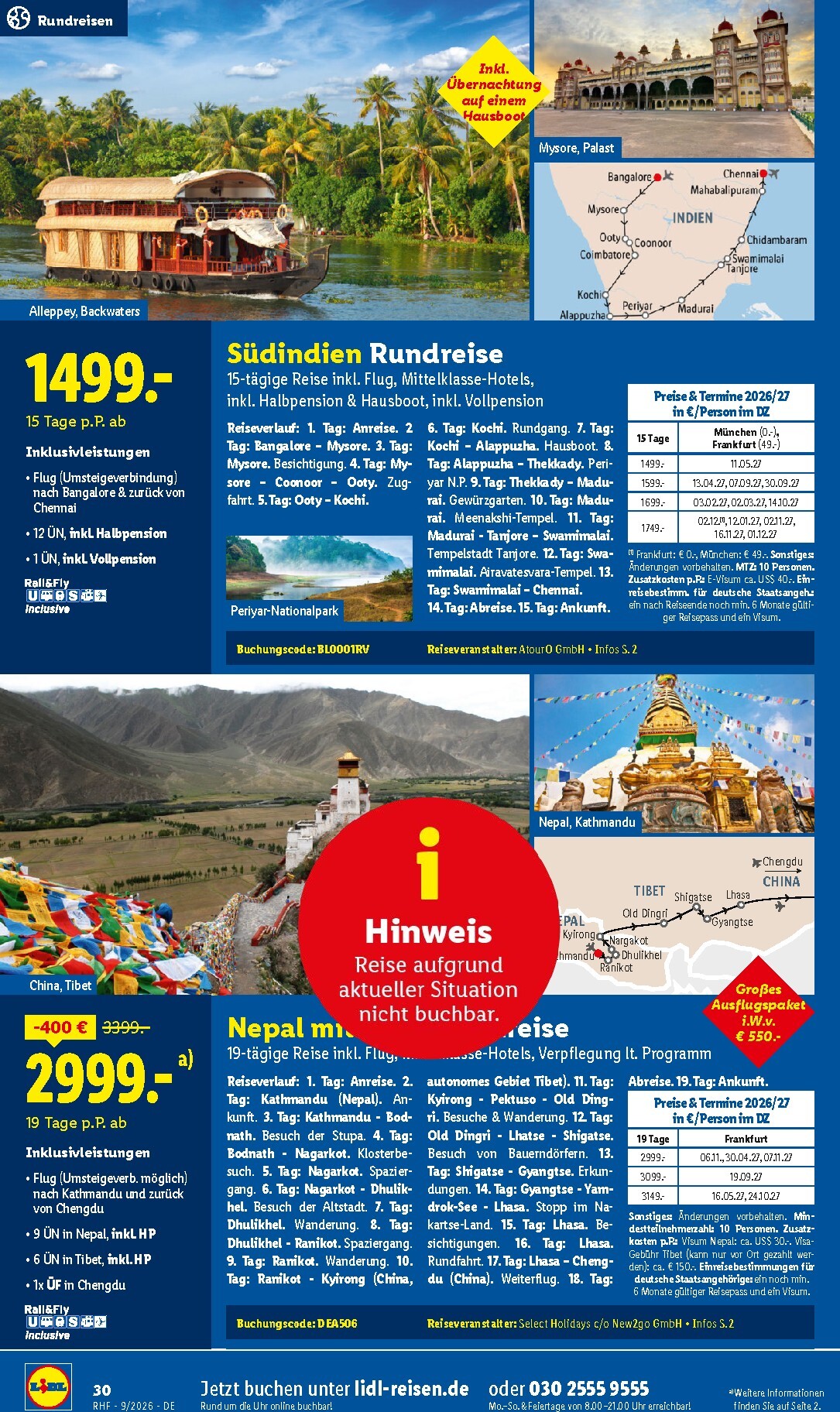 lidl - Lidl - Reise-Highlights Prospekt – von Samstag 29.08.2026 bis Mittwoch 30.09.2026 - page: 30