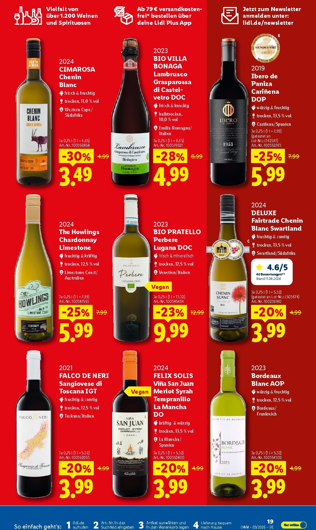 lidl - Lidl - Wein & Spirituosen Prospekt – von Dienstag 01.09.2026 bis Mittwoch 30.09.2026 - page: 19
