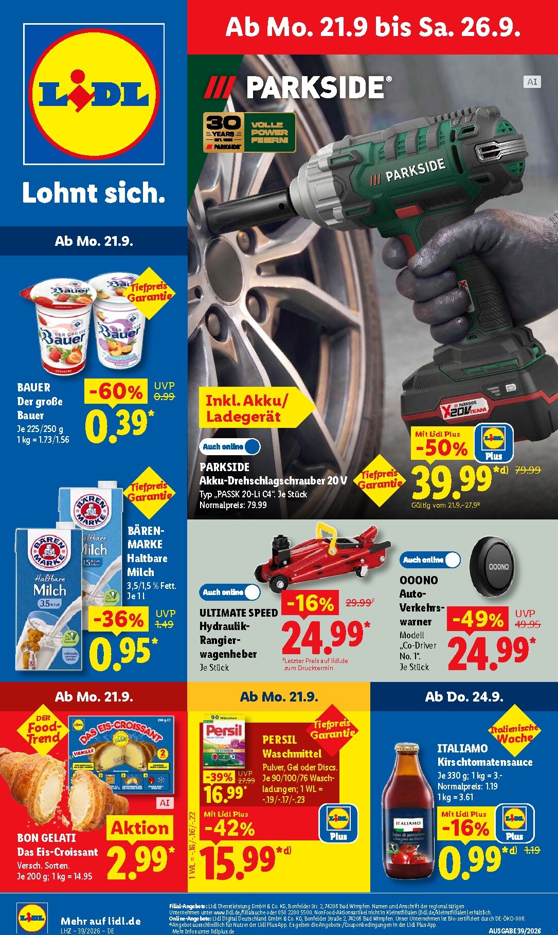 lidl - Lidl Prospekt nächste Woche – von Montag 21.09.2026 bis Samstag 26.09.2026