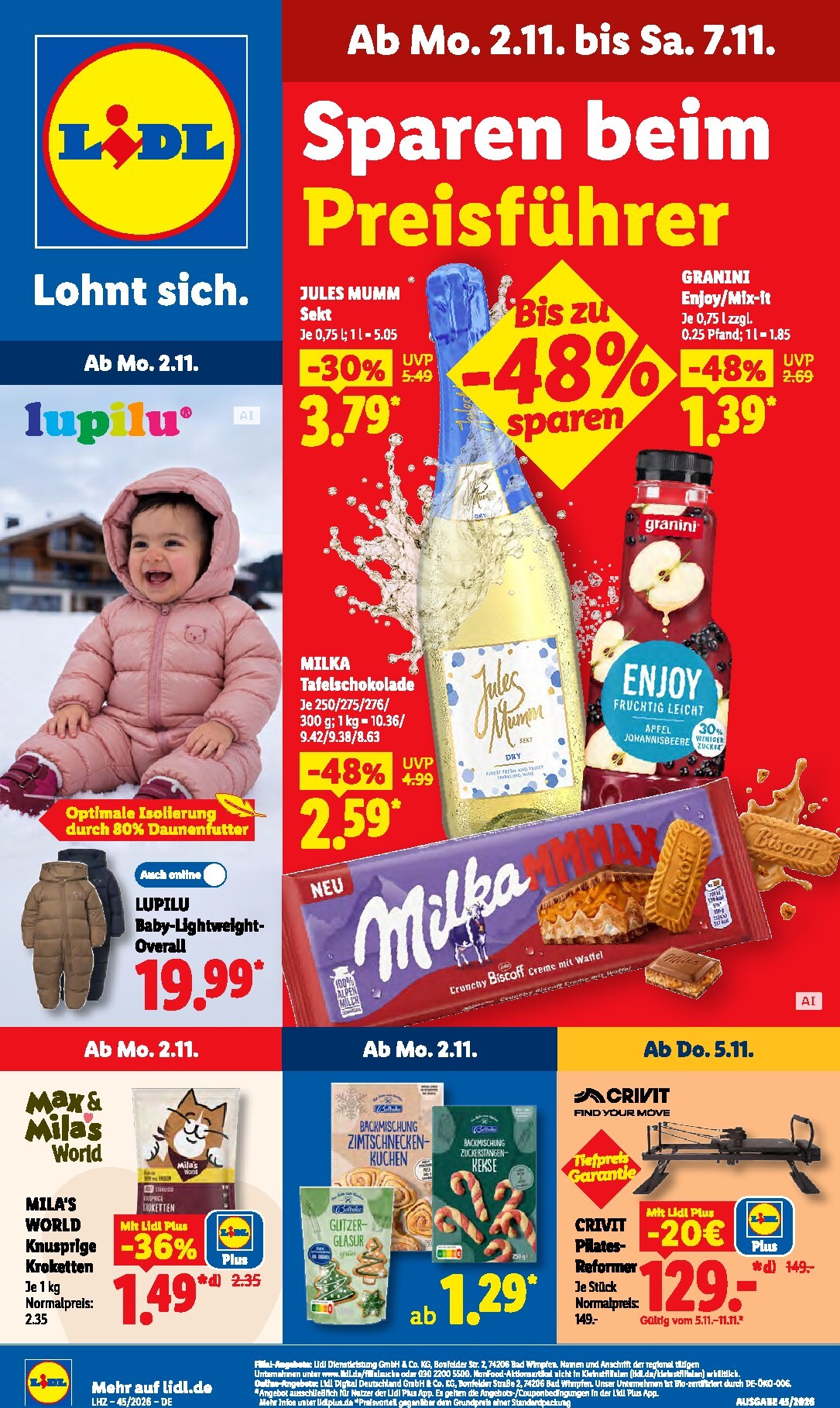 lidl - Lidl Prospekt nächste Woche – von Montag 02.11.2026 bis Samstag 07.11.2026 - page: 1