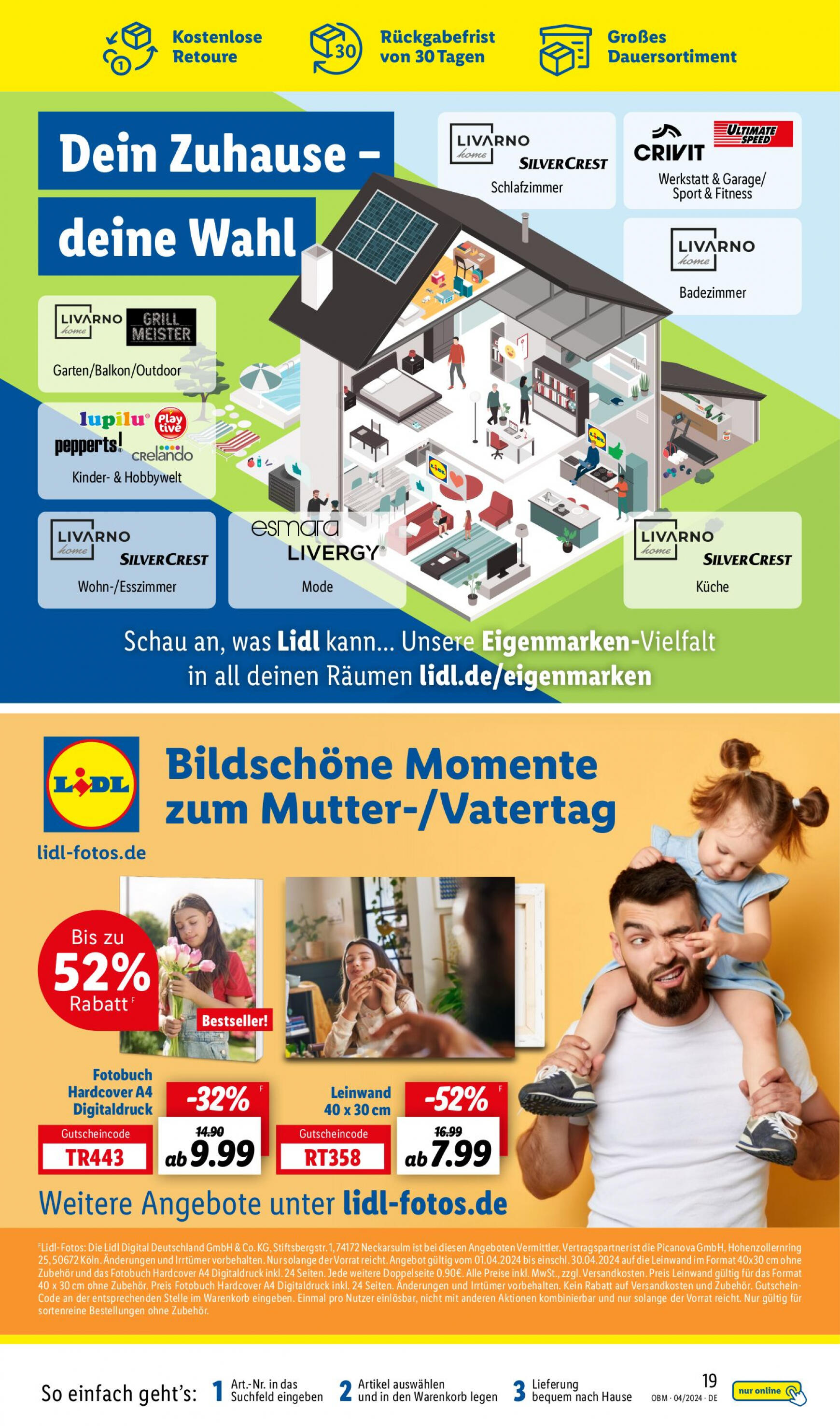 lidl - Flyer Lidl - Aktuelle Onlineshop-Highlights aktuell 01.04. - 30.04. - page: 19