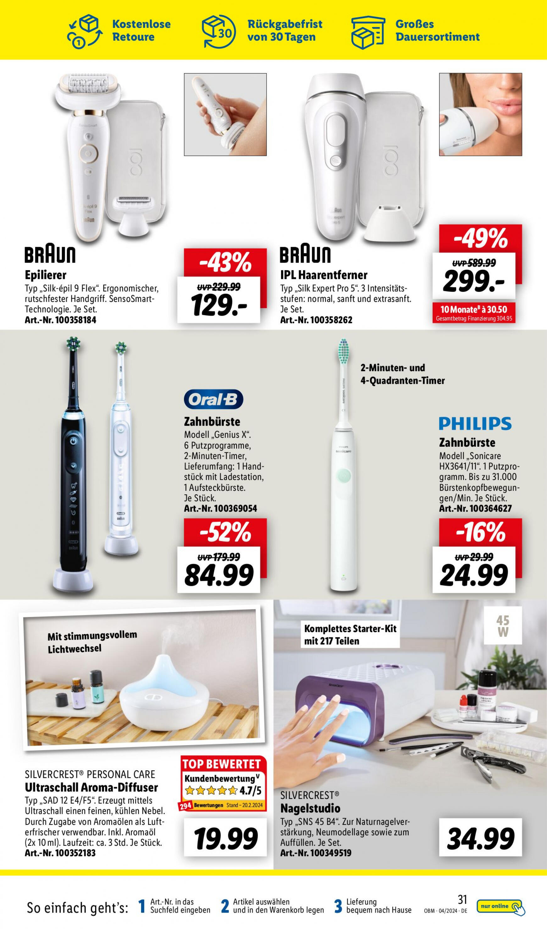 lidl - Flyer Lidl - Aktuelle Onlineshop-Highlights aktuell 01.04. - 30.04. - page: 31
