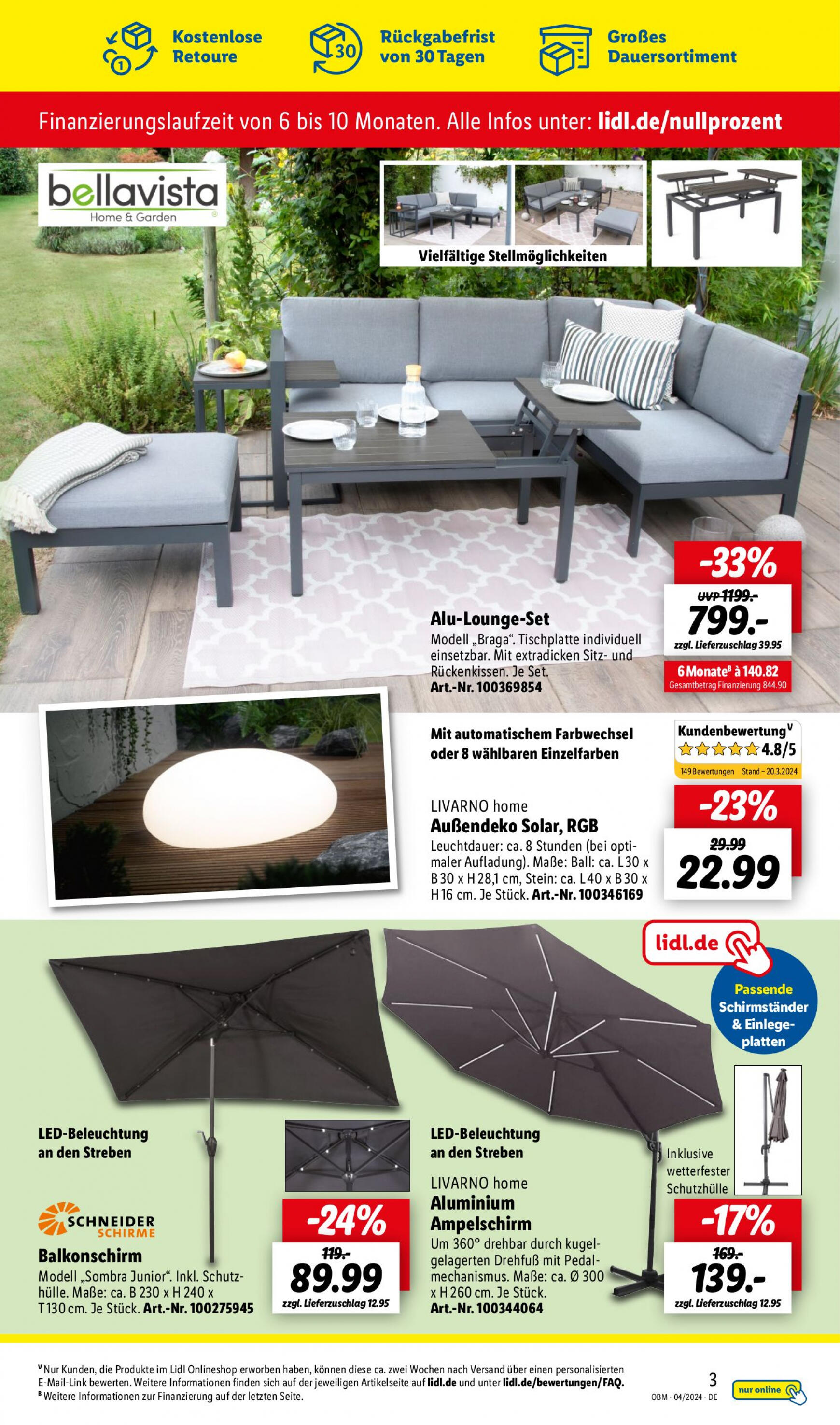 lidl - Flyer Lidl - Aktuelle Onlineshop-Highlights aktuell 01.04. - 30.04. - page: 3