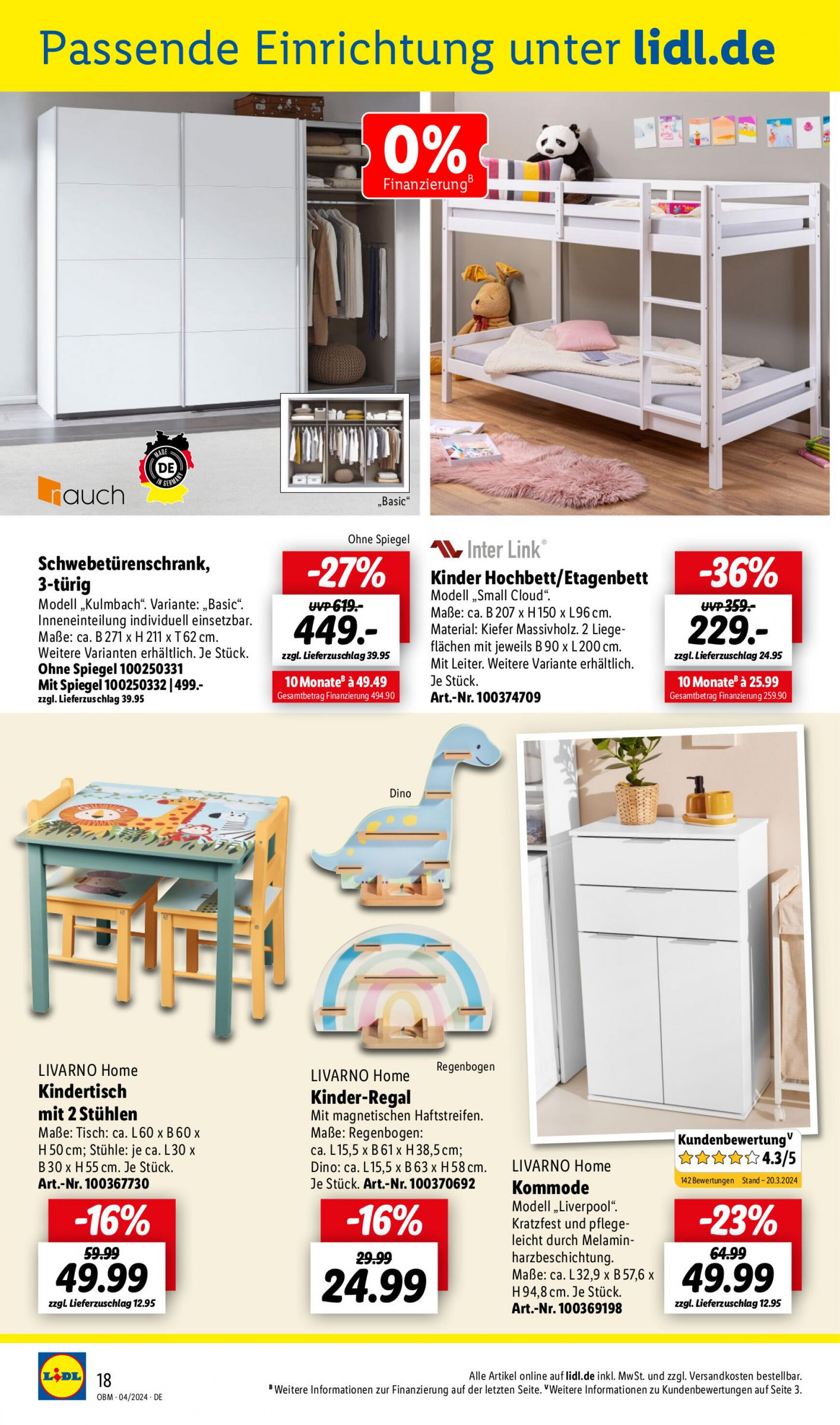 lidl - Flyer Lidl - Aktuelle Onlineshop-Highlights aktuell 01.04. - 30.04. - page: 18