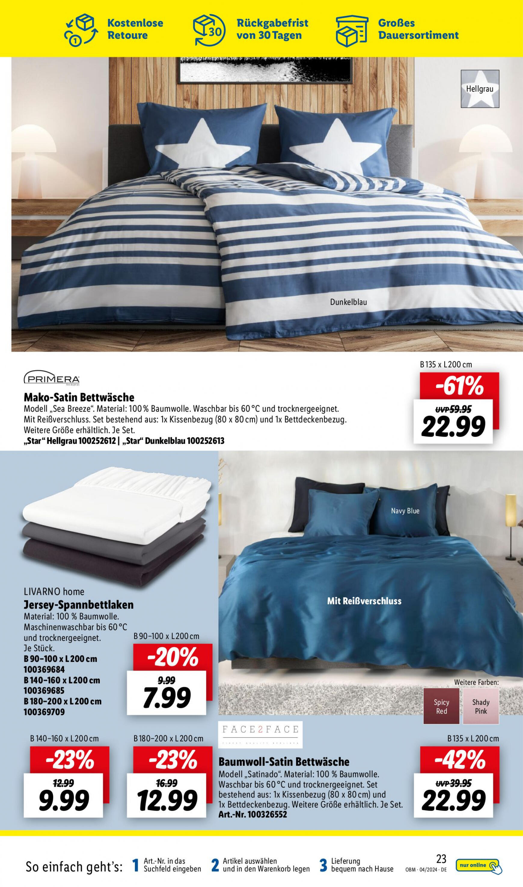 lidl - Flyer Lidl - Aktuelle Onlineshop-Highlights aktuell 01.04. - 30.04. - page: 23