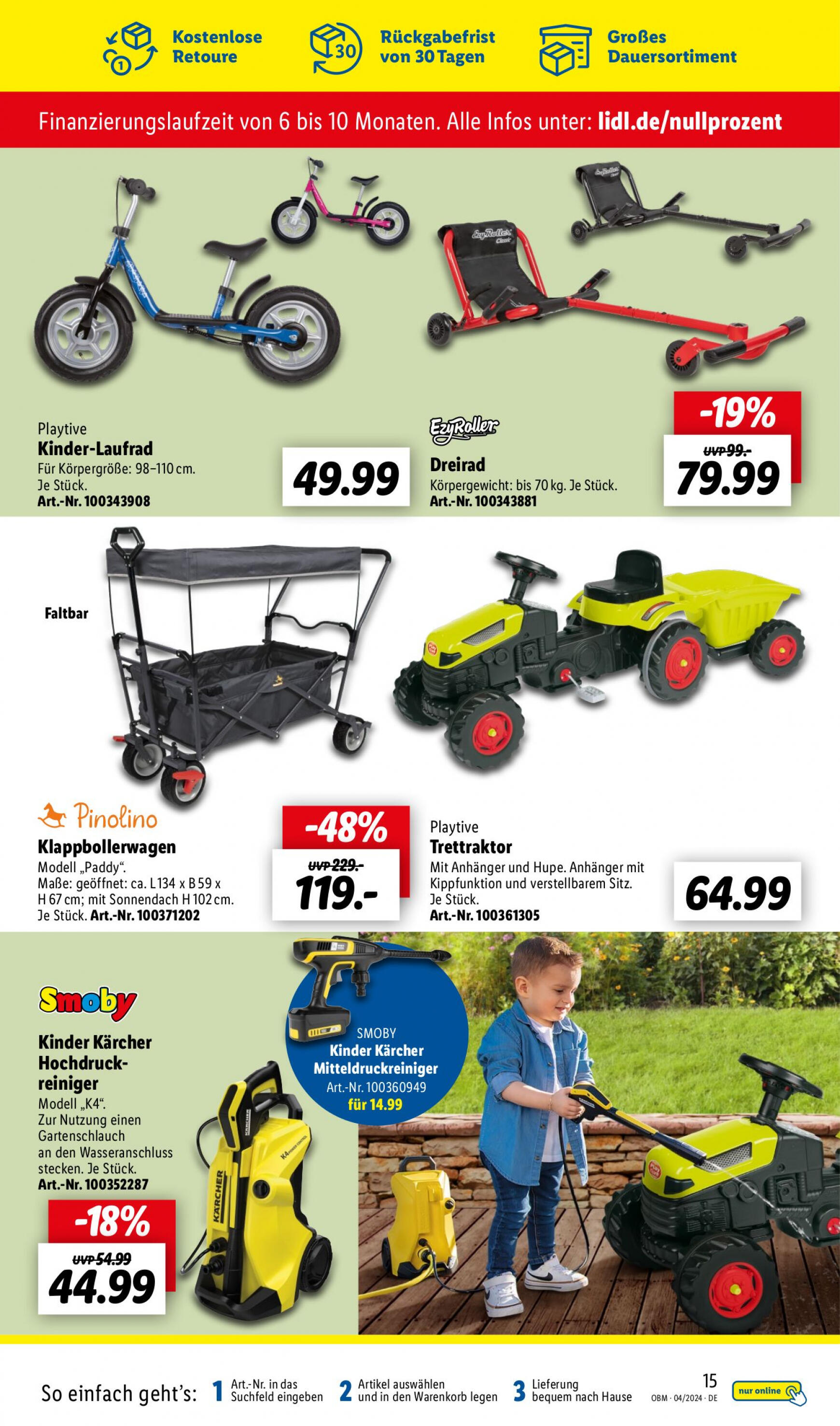 lidl - Flyer Lidl - Aktuelle Onlineshop-Highlights aktuell 01.04. - 30.04. - page: 15