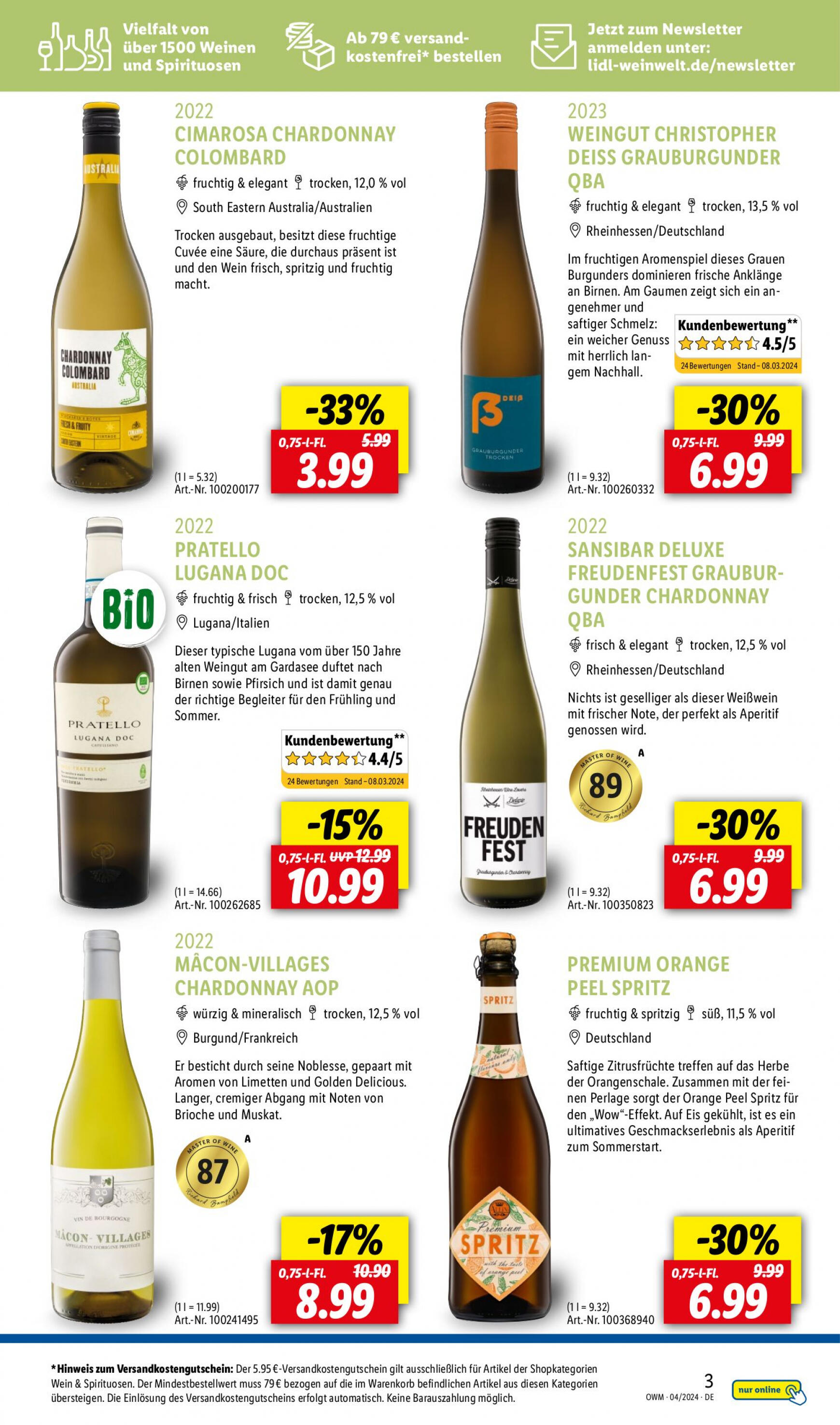lidl - Flyer Lidl - Highlights in der Weinwelt aktuell 01.04. - 30.04. - page: 3