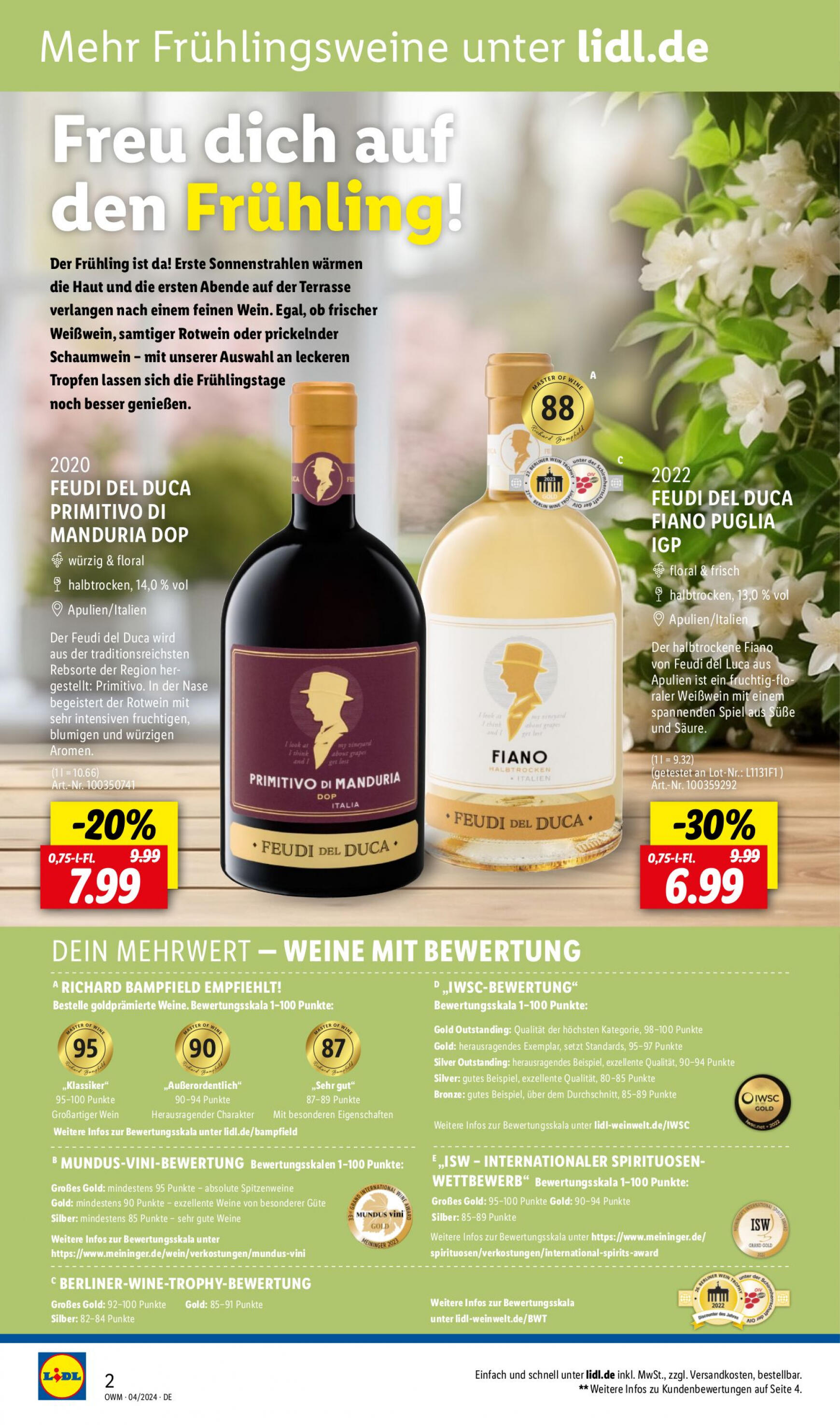 lidl - Flyer Lidl - Highlights in der Weinwelt aktuell 01.04. - 30.04. - page: 2