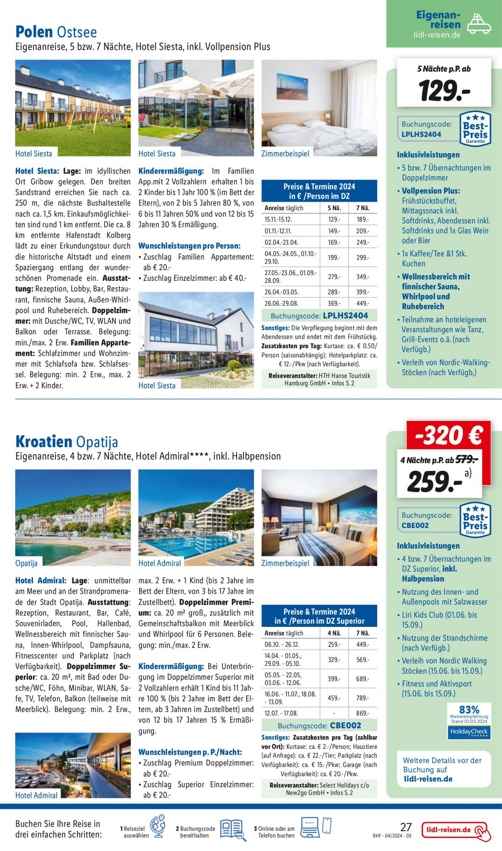 lidl - Flyer Lidl - April Reise-Highlights aktuell 27.03. - 30.04. - page: 27