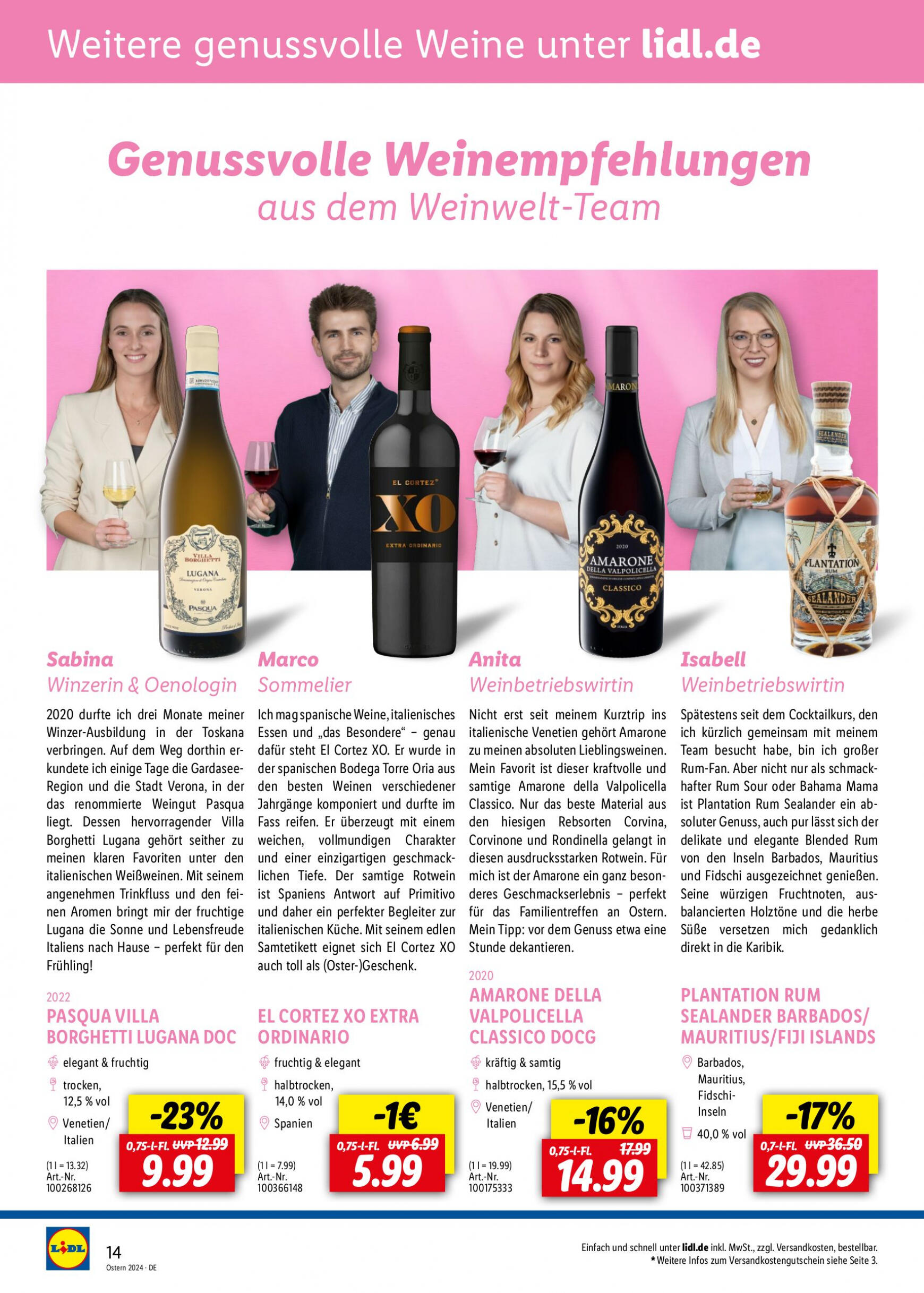 lidl - Flyer Lidl - Wein Entkorkt aktuell 04.03. - 30.04. - page: 14