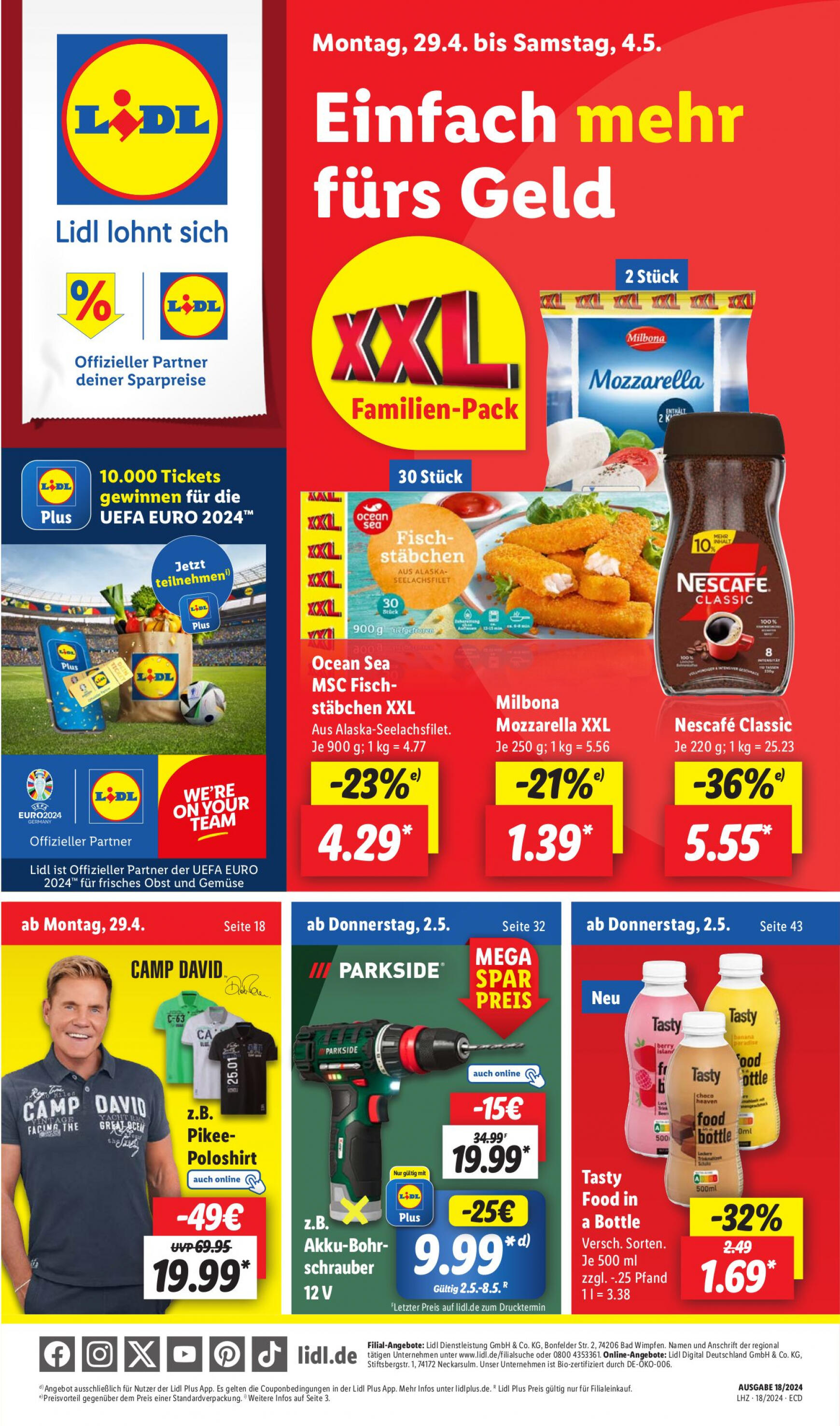 lidl - Flyer Lidl aktuell 29.04. - 04.05. - page: 1